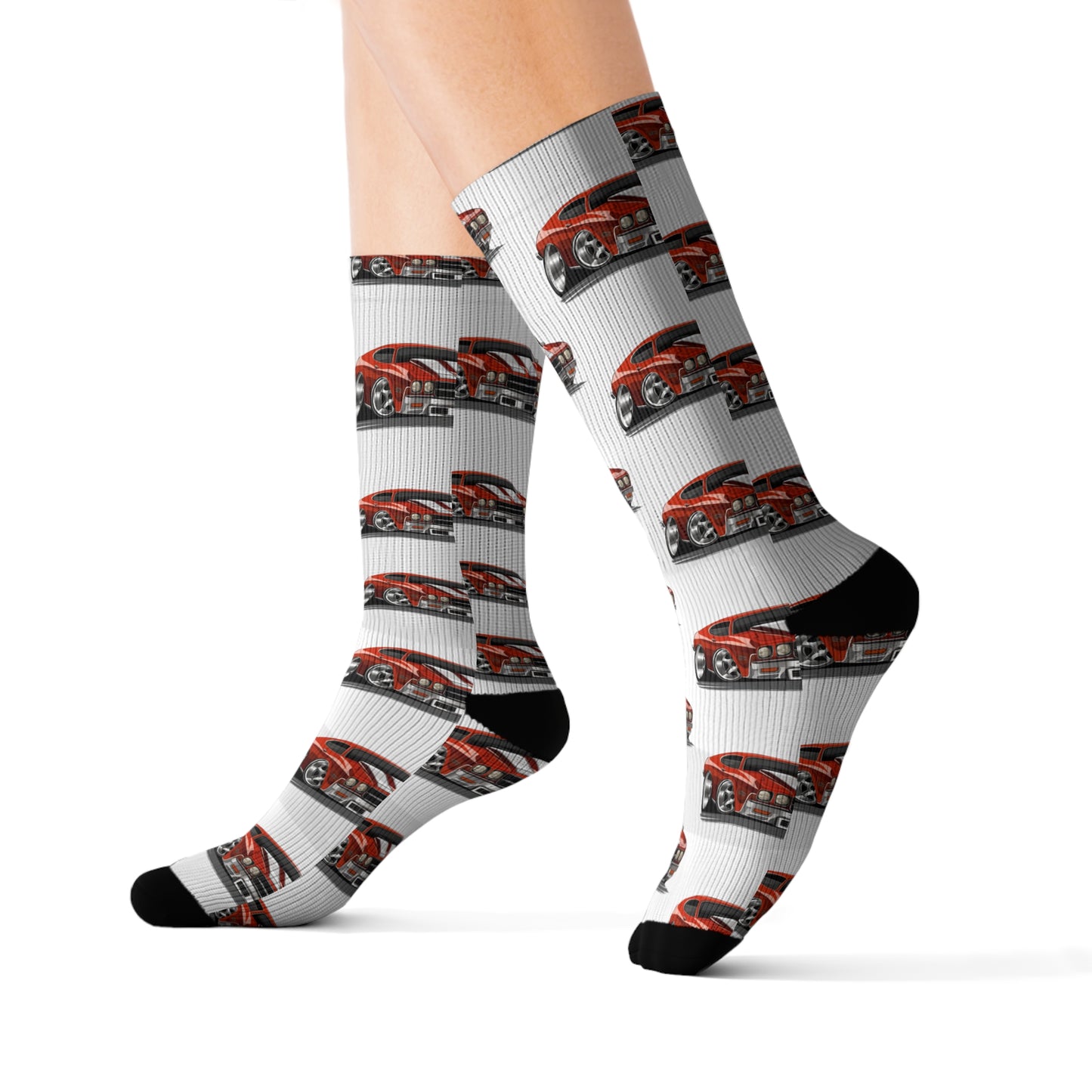 Cartooned Chevy Chevelle Socks