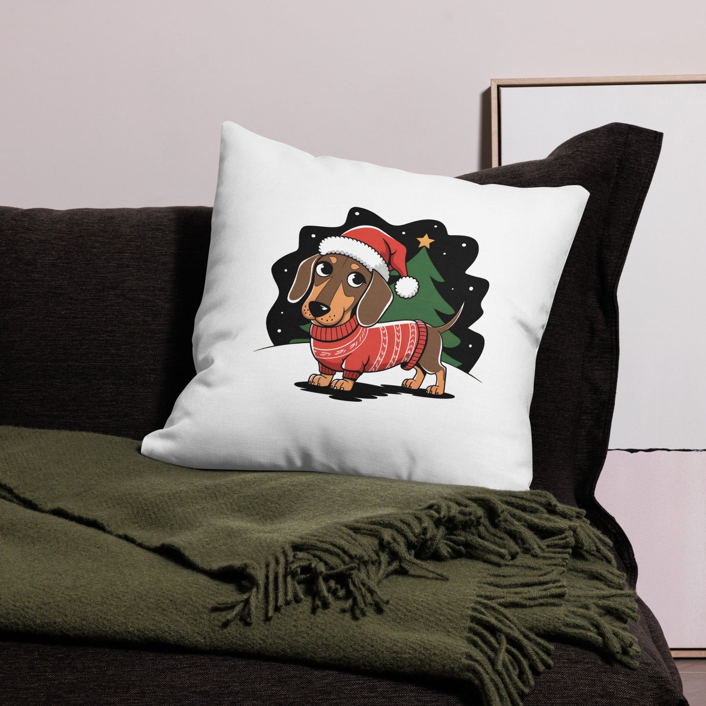Christmas Puppy Premium Pillow