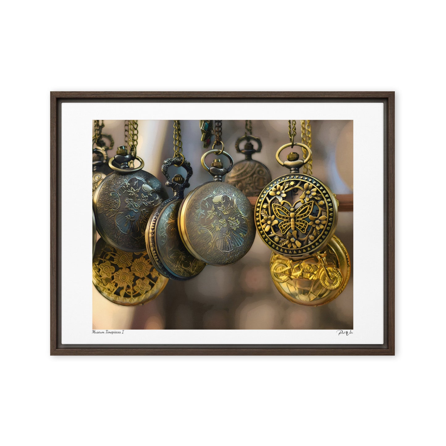 Museum Timepieces I Framed Canvas