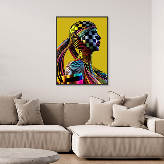 Abstract Mannequin - Framed Canvas Print