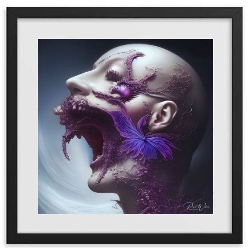 Beautiful Zombie Woman Framed Photo Paper Poster - 16" x 16"