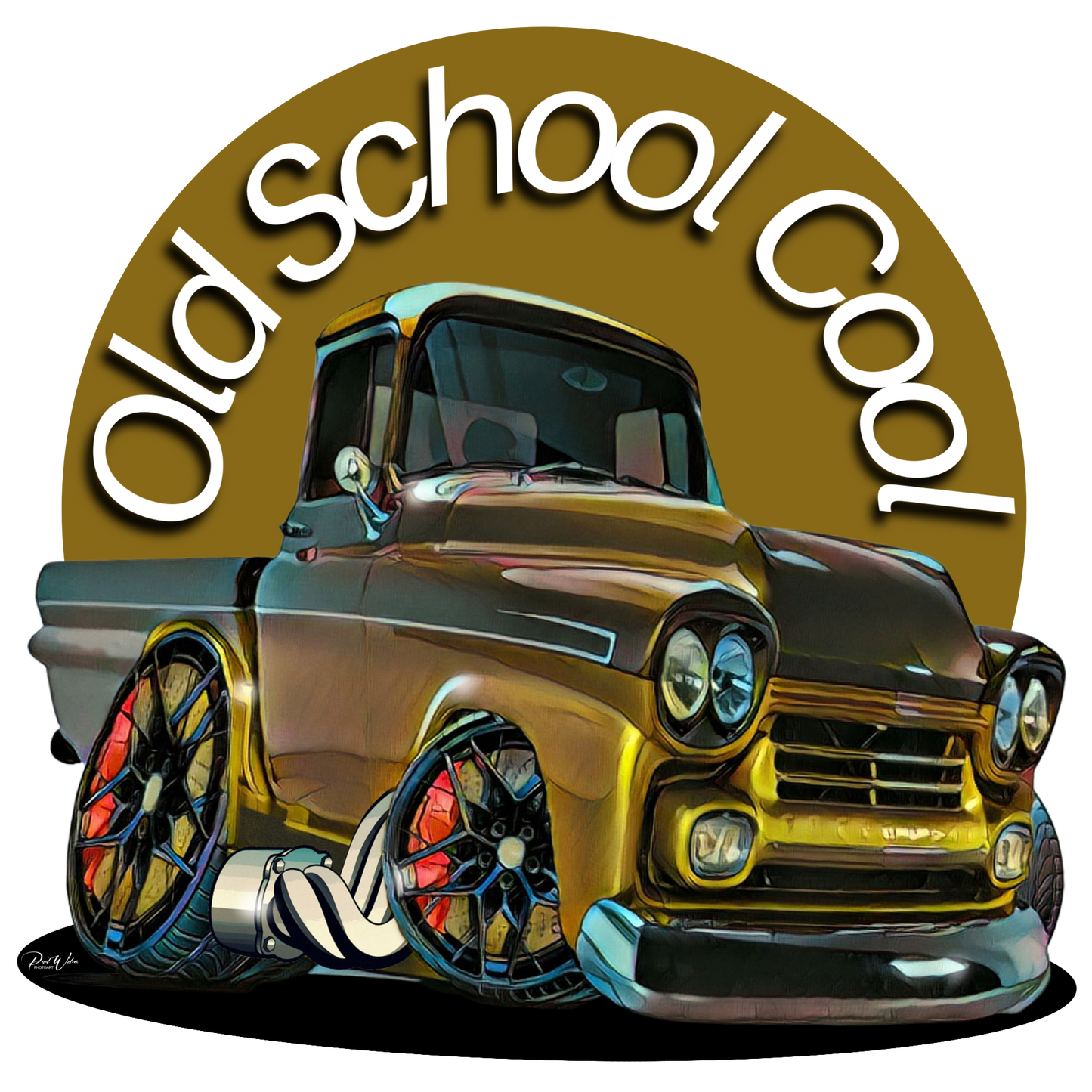 Old School Cool Chevy Pickup - Image