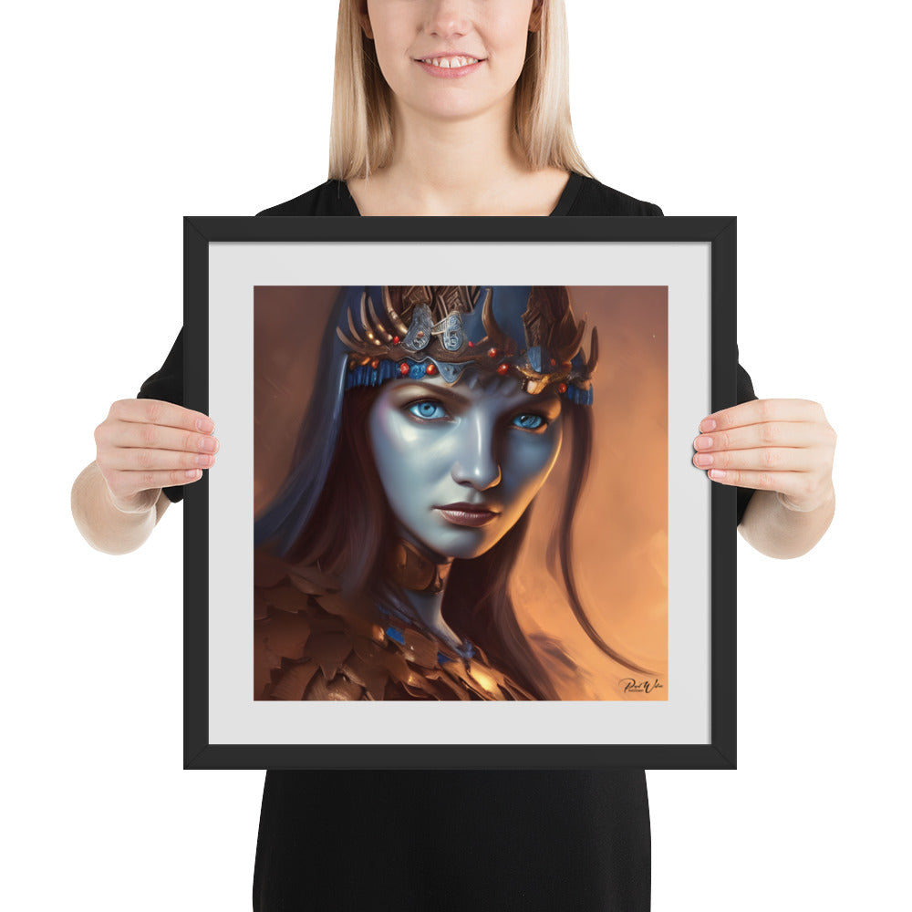 Beautiful Warrior Woman Framed Photo Poster - 16" x 16"