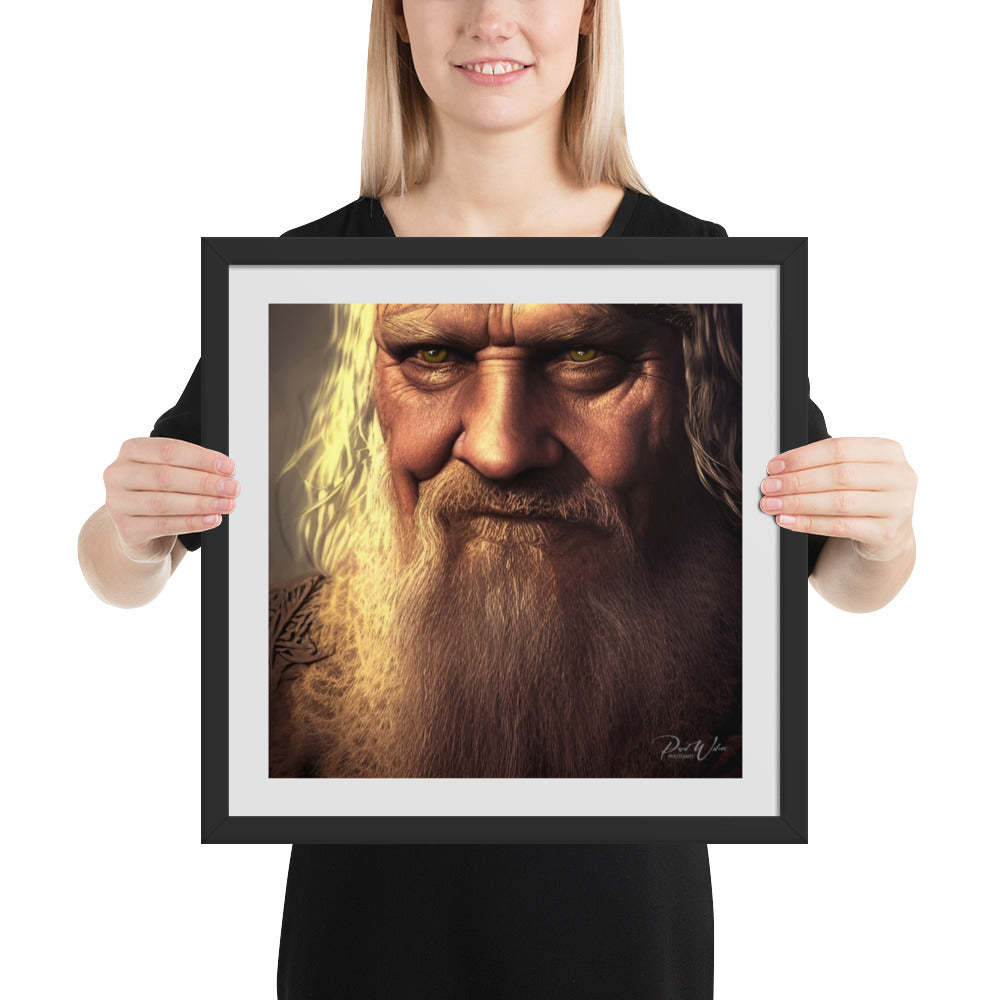 Viking Sea Captain Framed Photo Poster - 16" x 16"