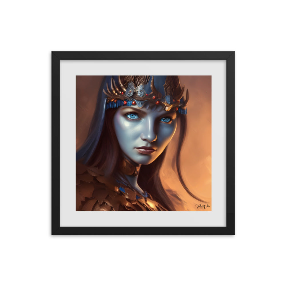 Beautiful Warrior Woman Framed Photo Poster - 16" x 16"