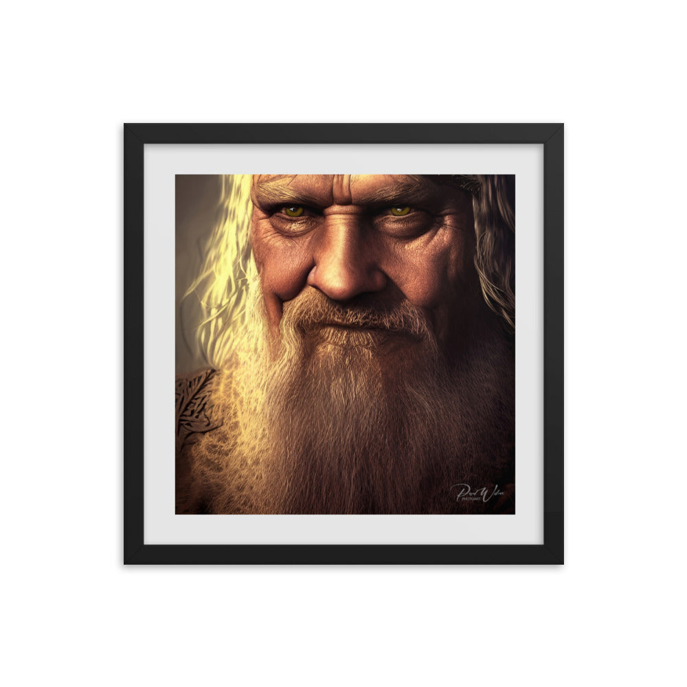 Viking Sea Captain Framed Photo Poster - 16" x 16"