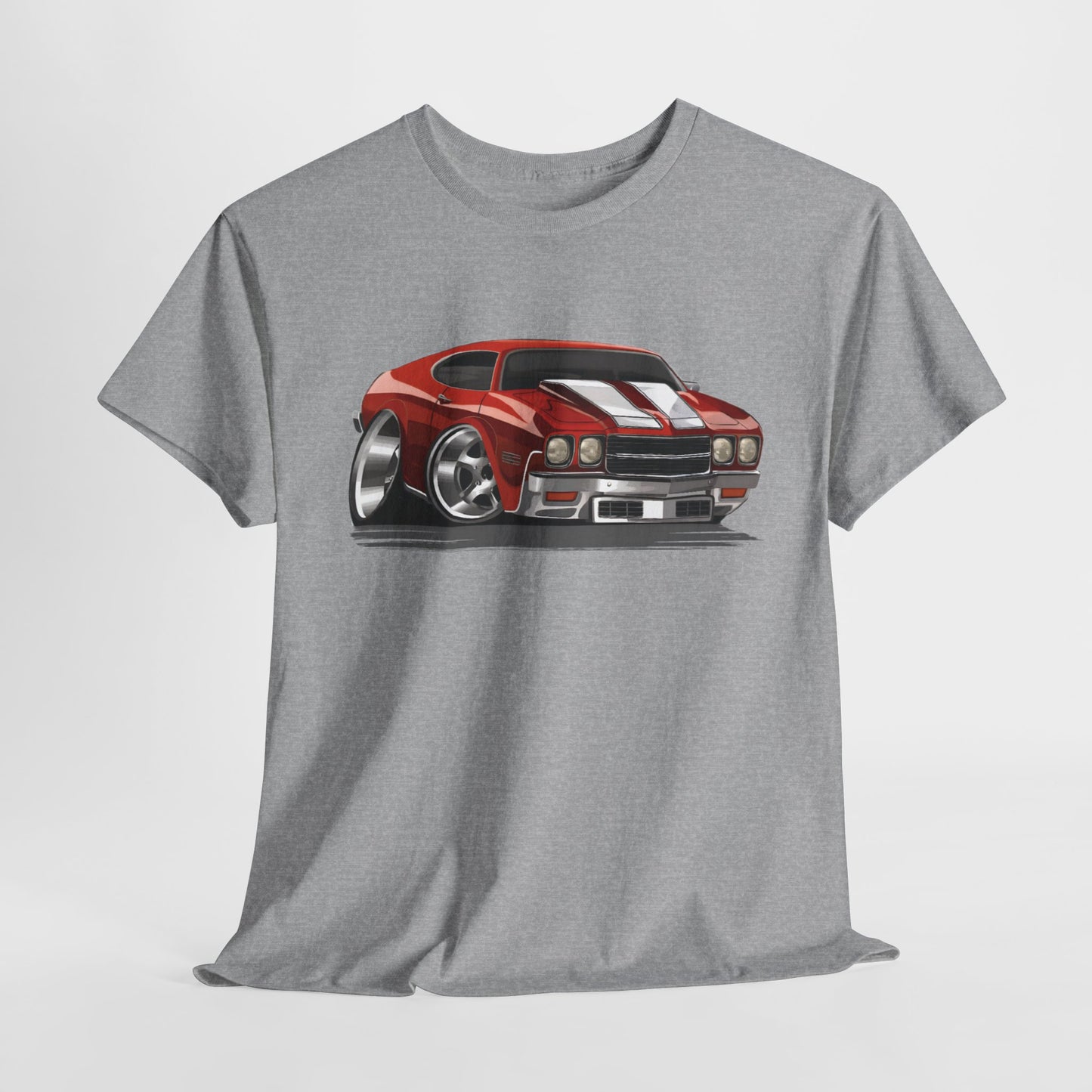 Cartooned Chevy Chevelle 1970's Unisex Heavy Cotton T-Shirt