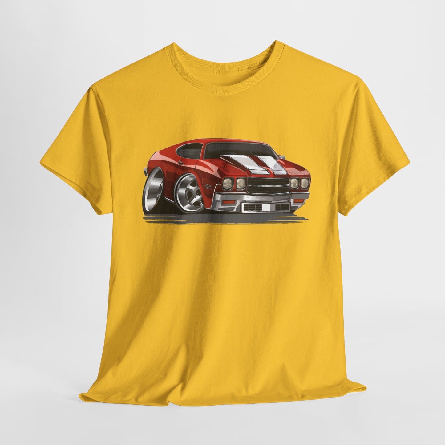 Cartooned Chevy Chevelle 1970's Unisex Heavy Cotton T-Shirt