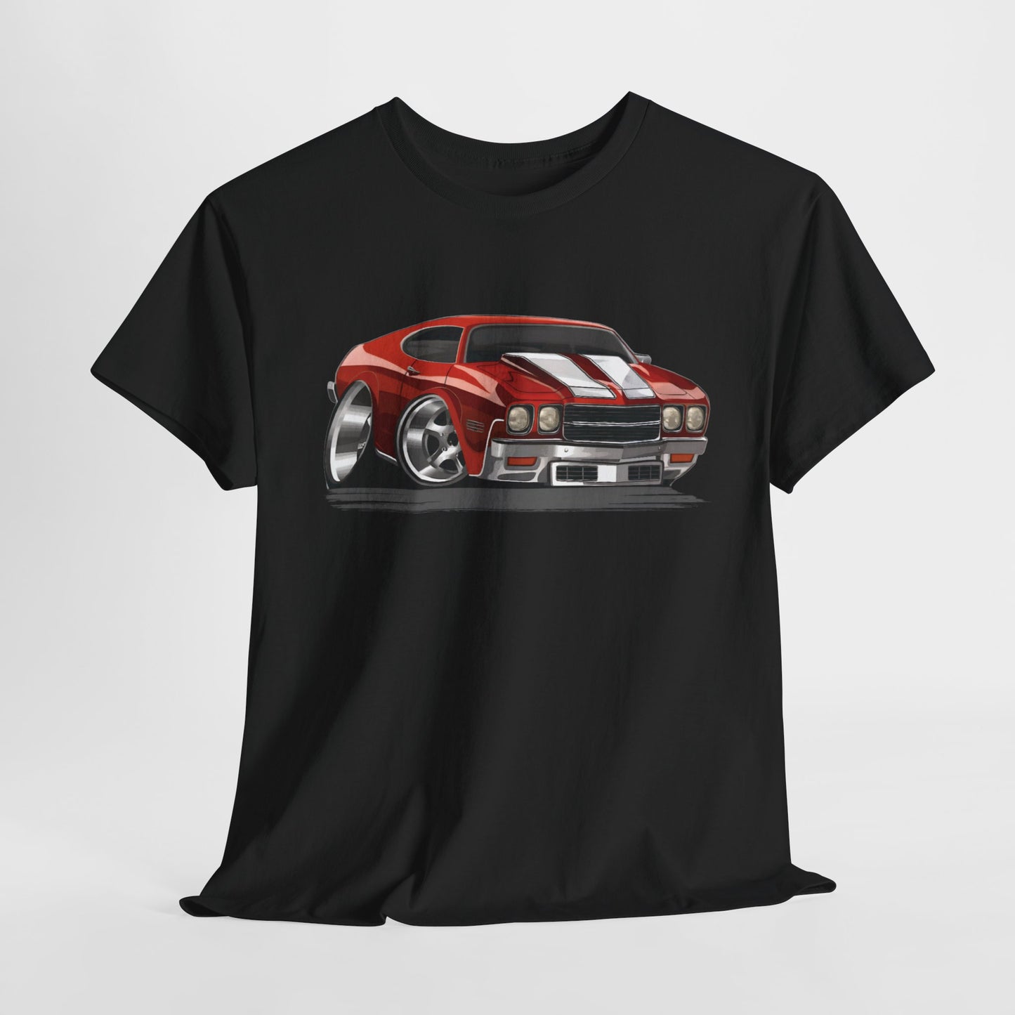 Cartooned Chevy Chevelle 1970's Unisex Heavy Cotton T-Shirt