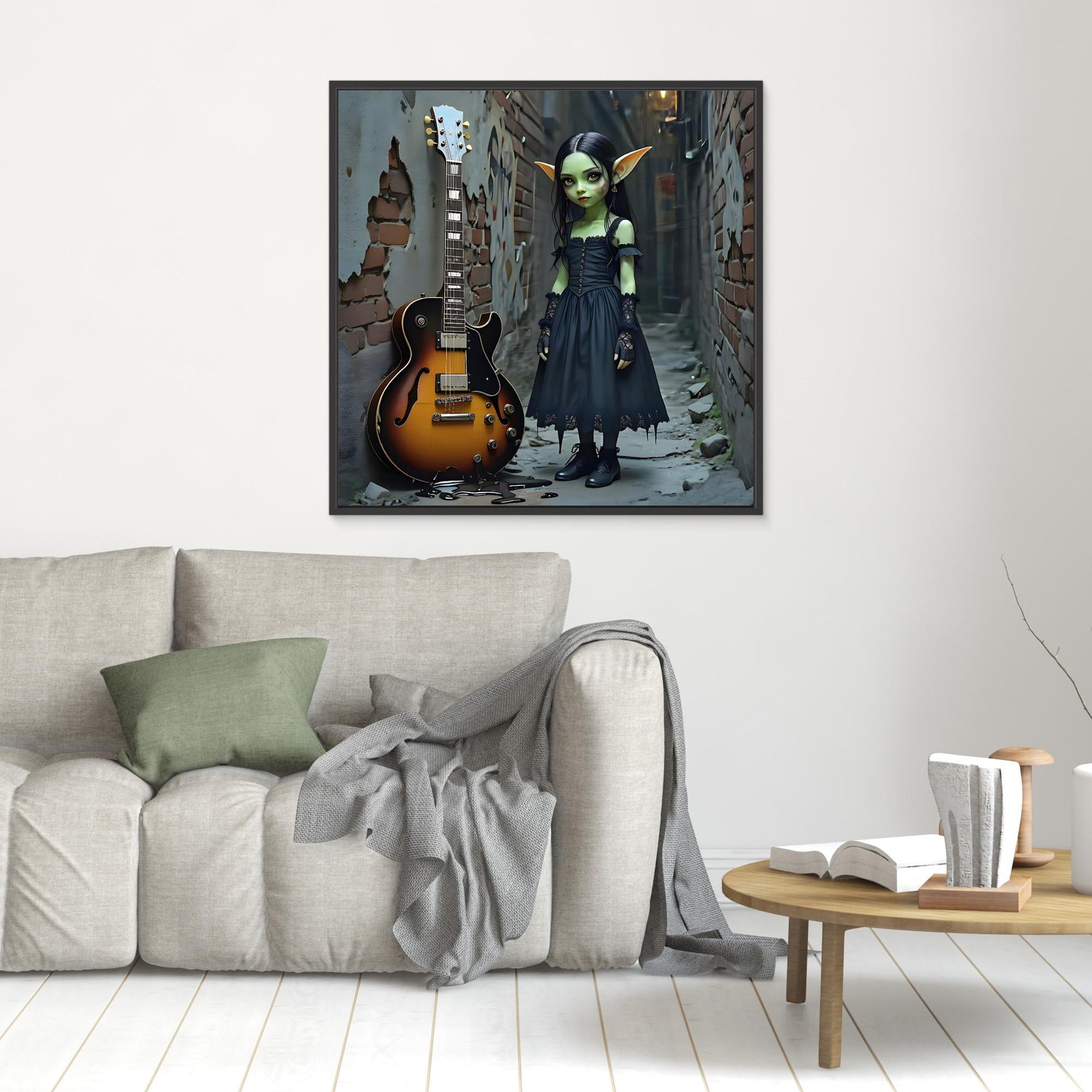 “Little Night Melody” — Framed Canvas Print