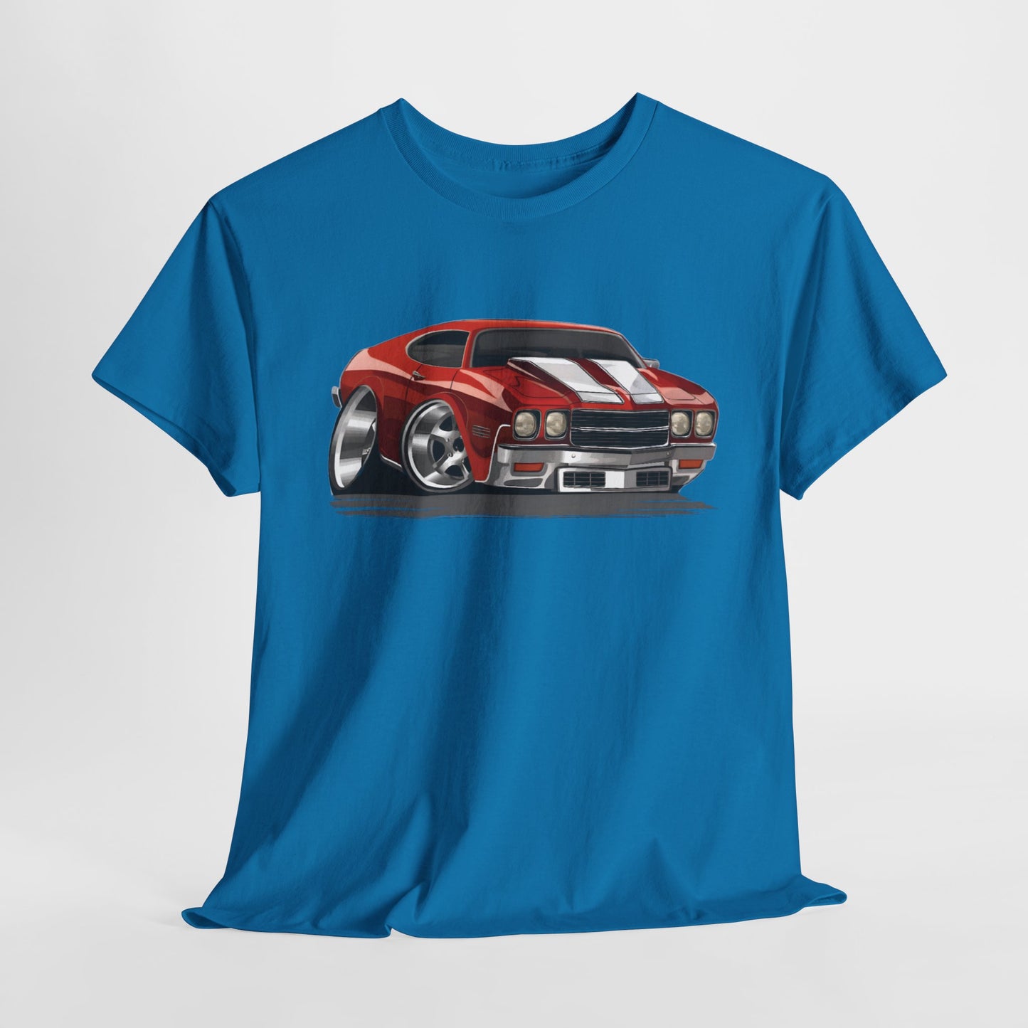 Cartooned Chevy Chevelle 1970's Unisex Heavy Cotton T-Shirt