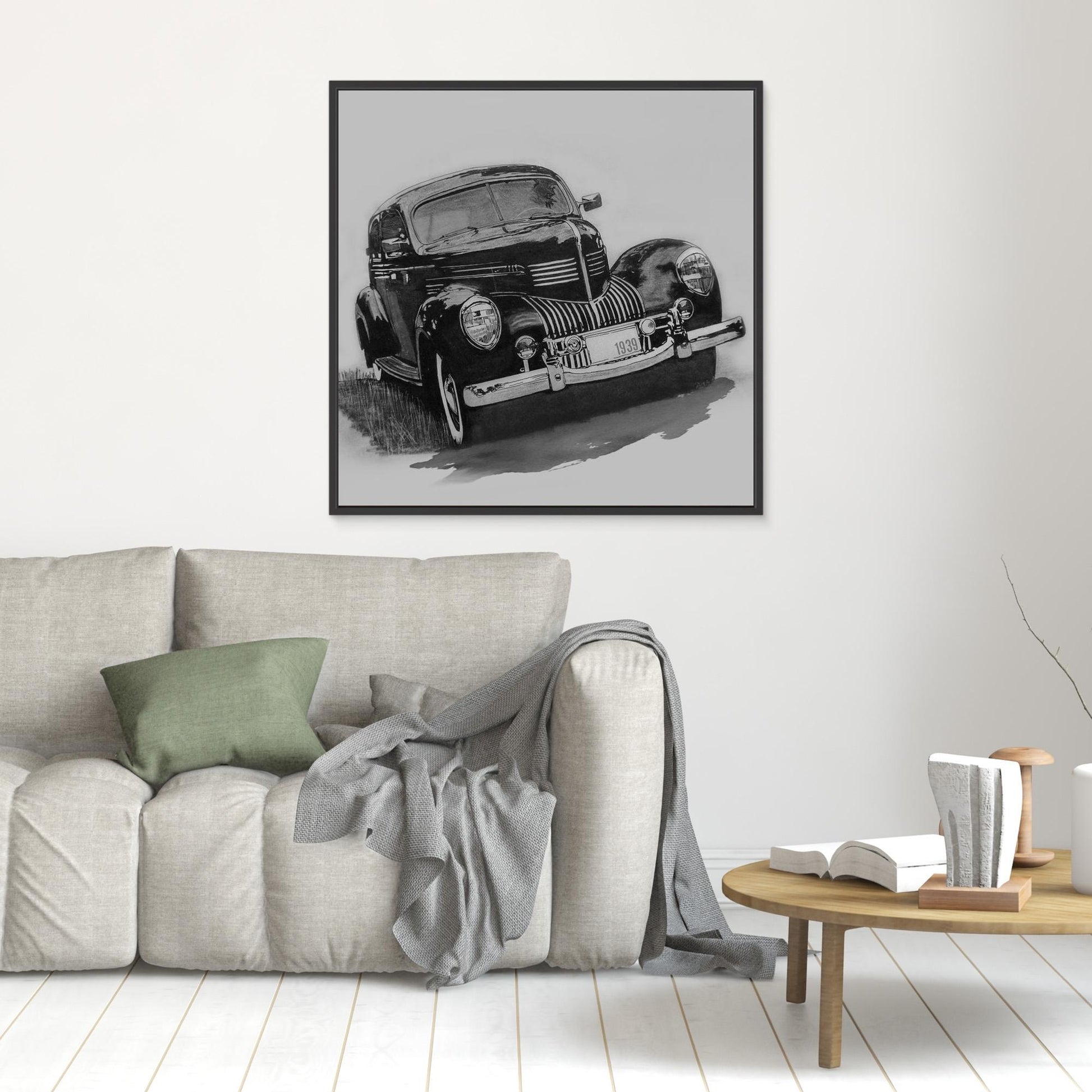 1939 Chrysler Royal Illustration — Framed Canvas Print