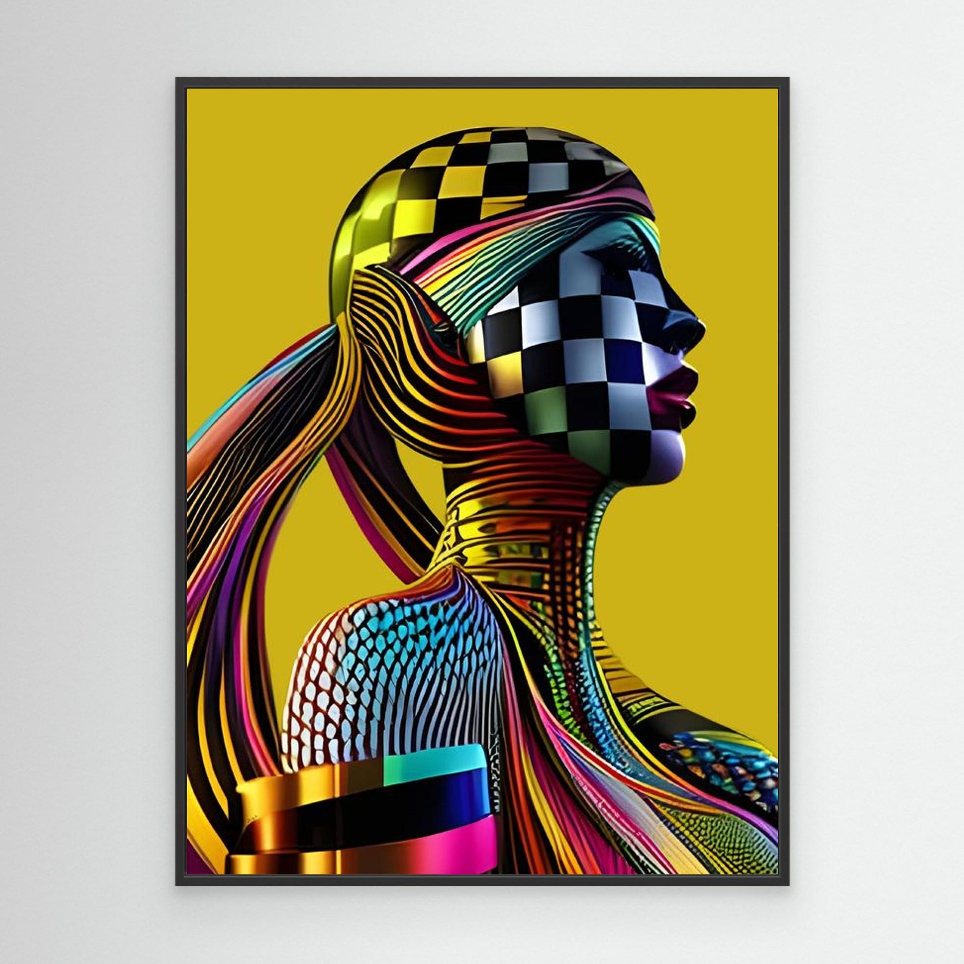 Abstract Mannequin - Framed Canvas Print