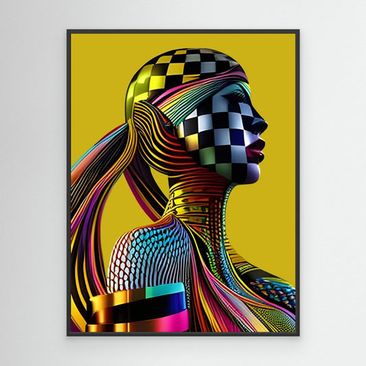 Abstract Mannequin - Framed Canvas Print