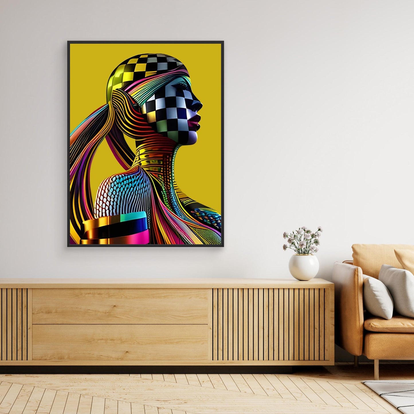 Abstract Mannequin - Framed Canvas Print