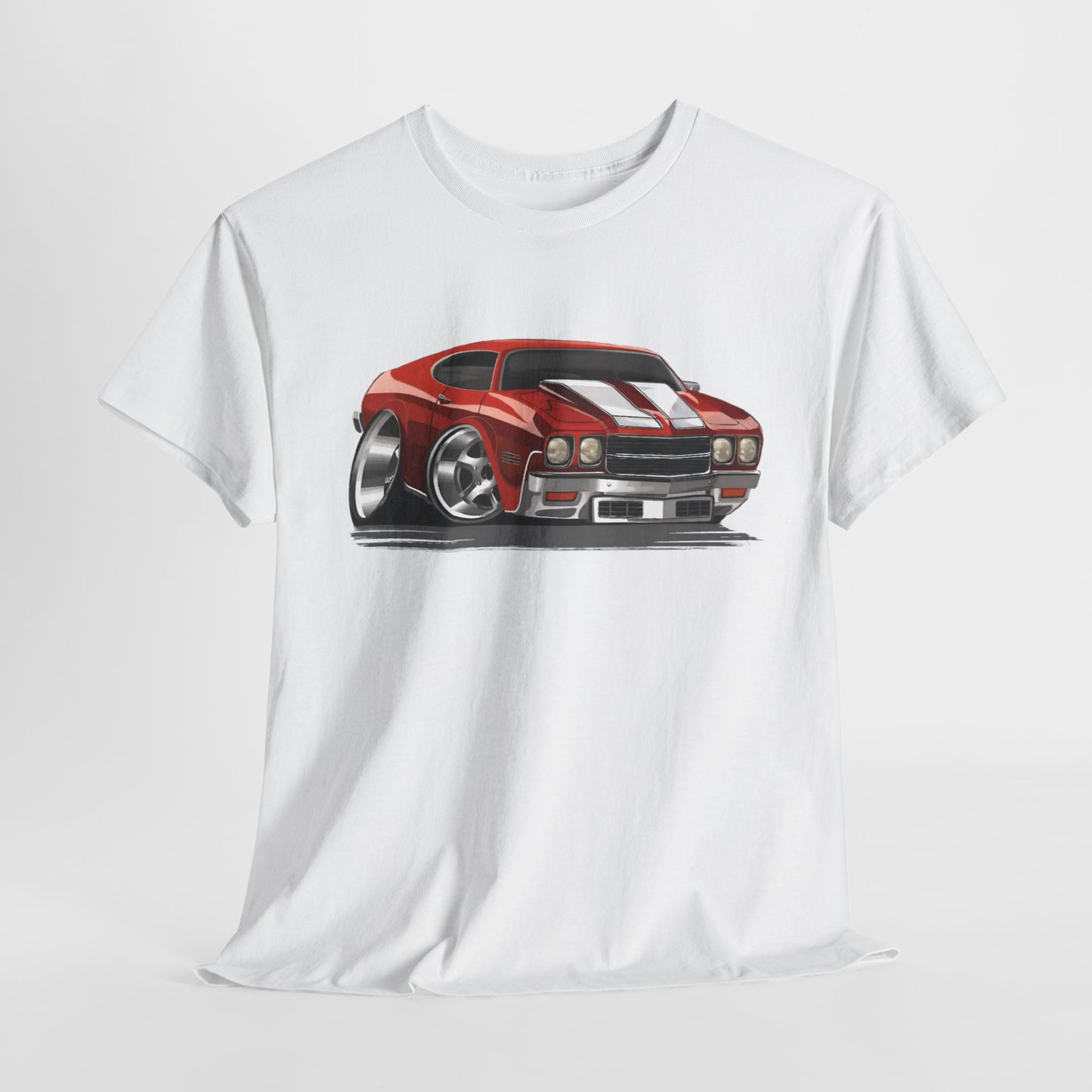 Cartooned Chevy Chevelle 1970's Unisex Heavy Cotton T-Shirt