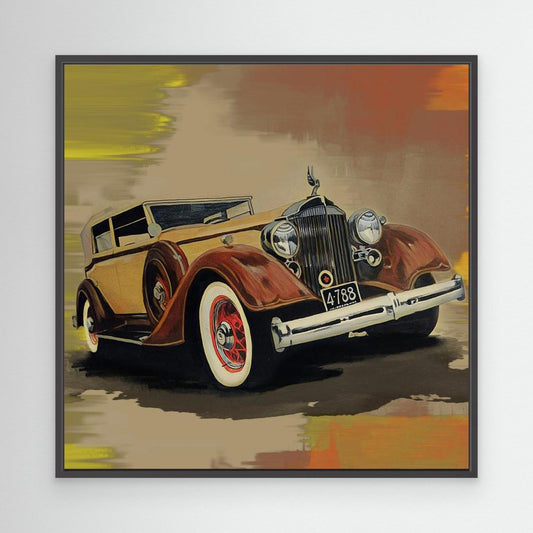 Vintage Packard Classic Car Illustration