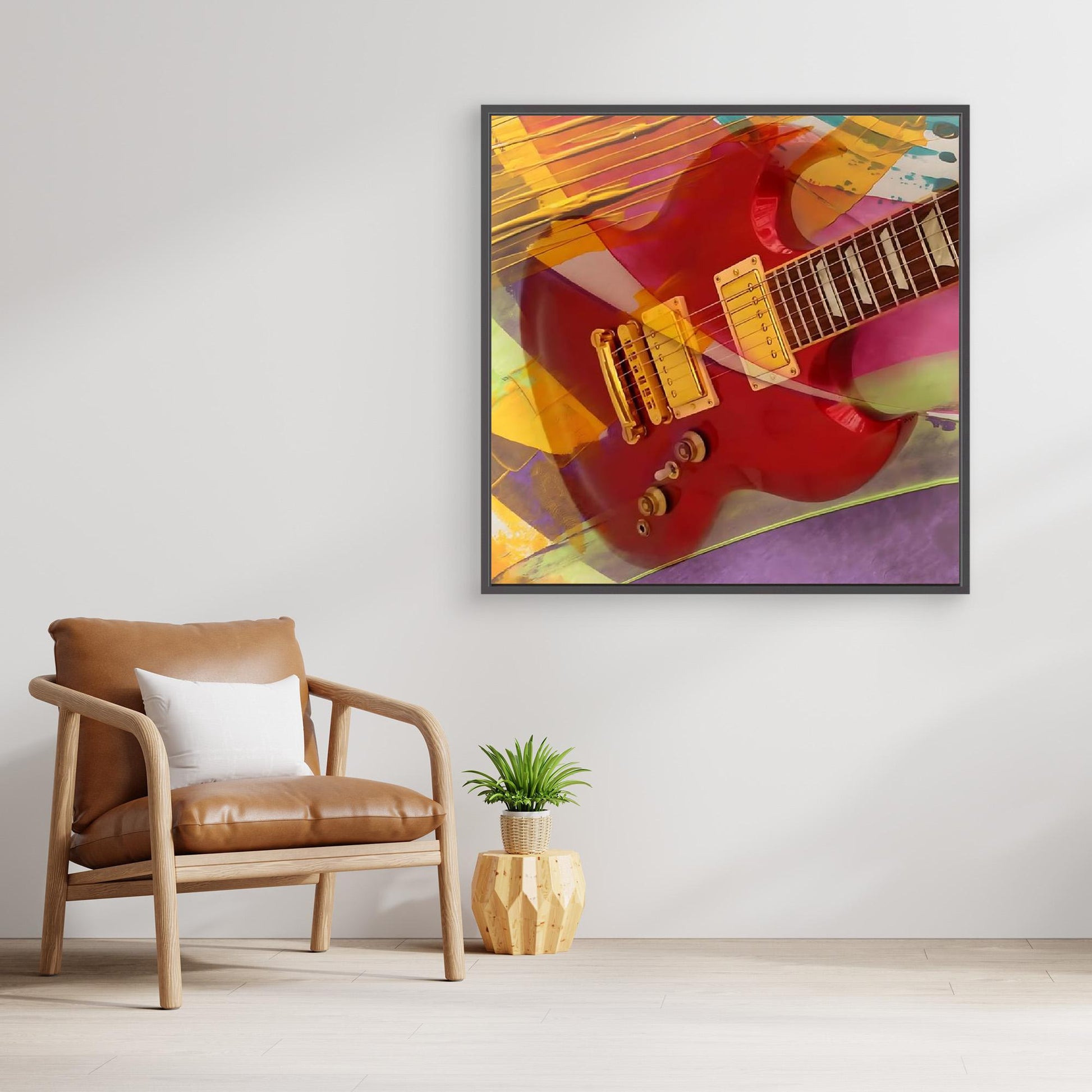 Color Chord — Framed Canvas Print