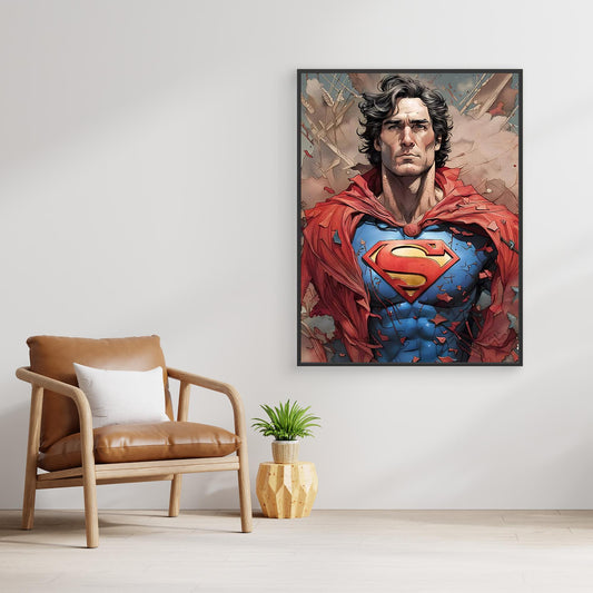 Man of Steel - Framed Canvas Print