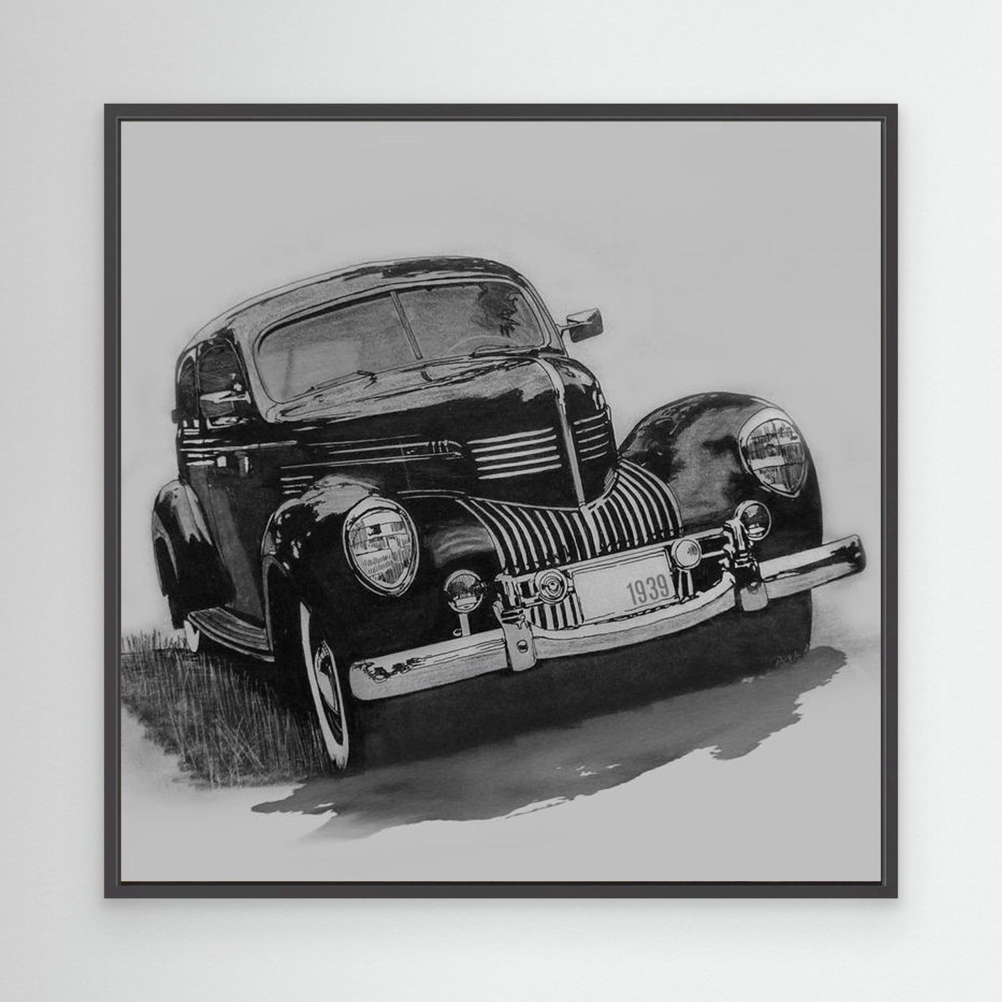 1939 Chrysler Royal Illustration — Framed Canvas Print