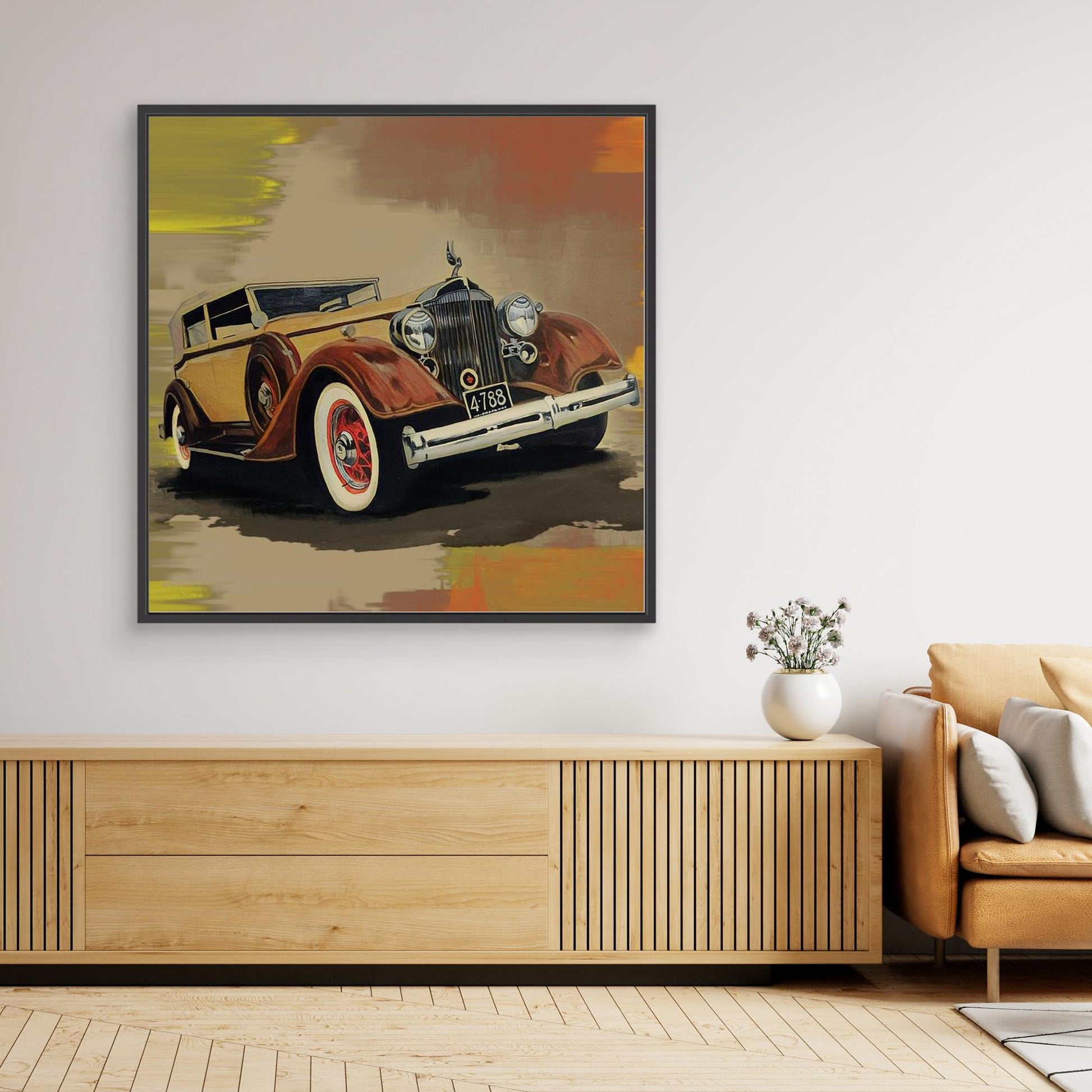 Vintage Packard Classic Car Illustration