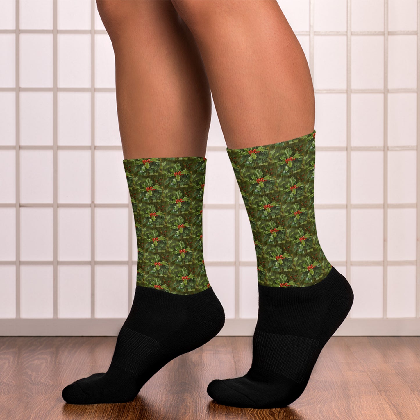 Christmas Holly Socks