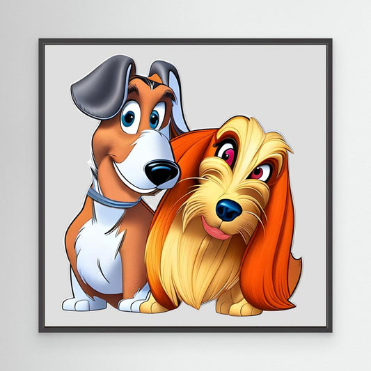 Best Friends - Framed Canvas Print