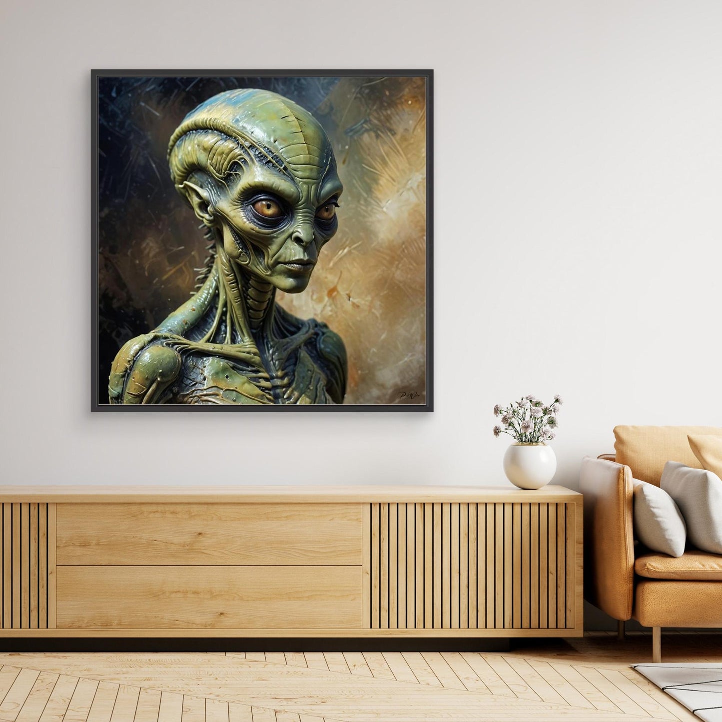 Female Alien - Framed Canvas Print
