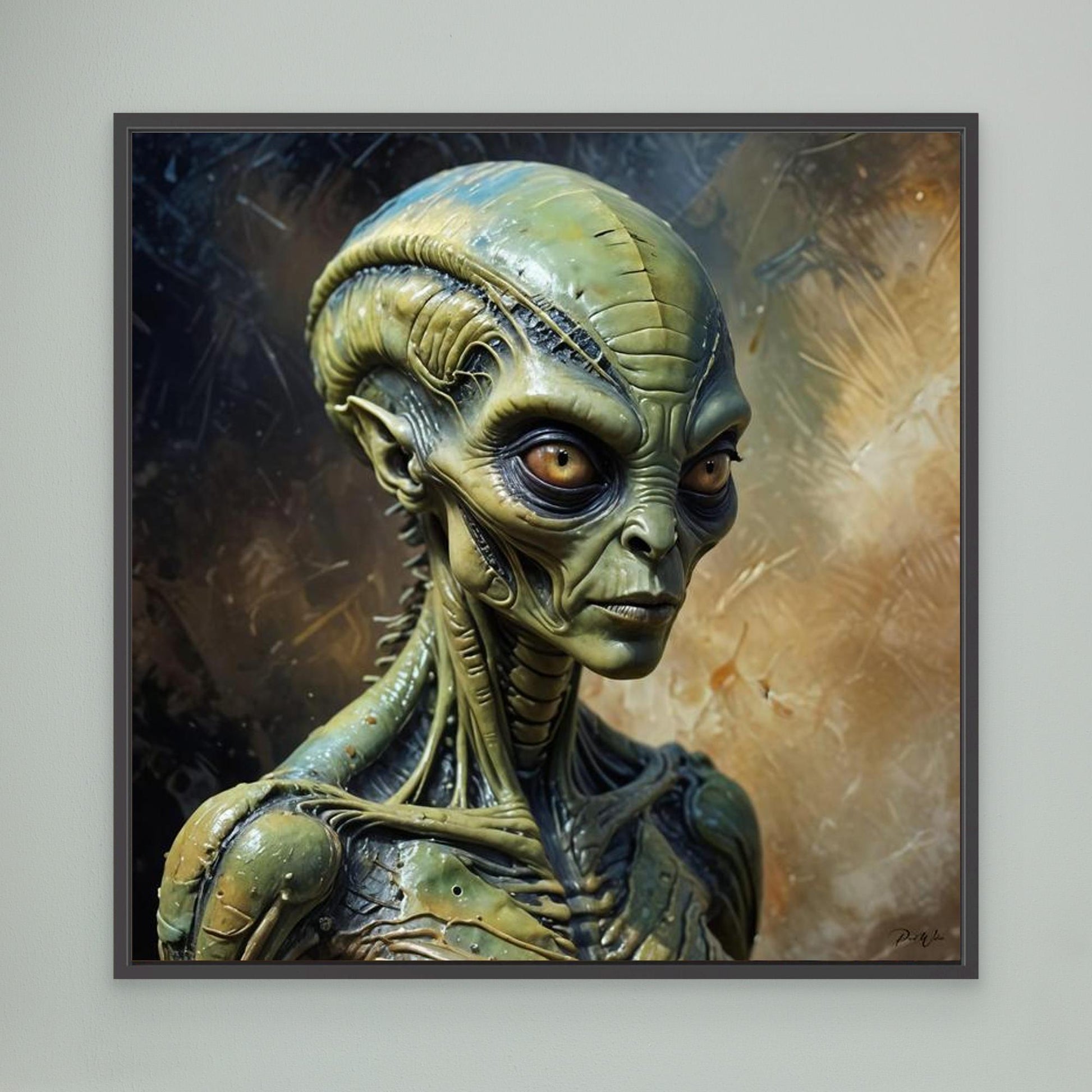 Female Alien - Framed Canvas Print