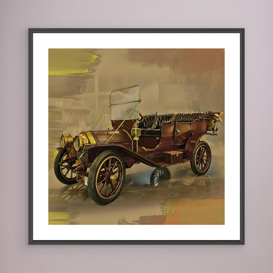 1910 Cadillac – Framed Canvas Print