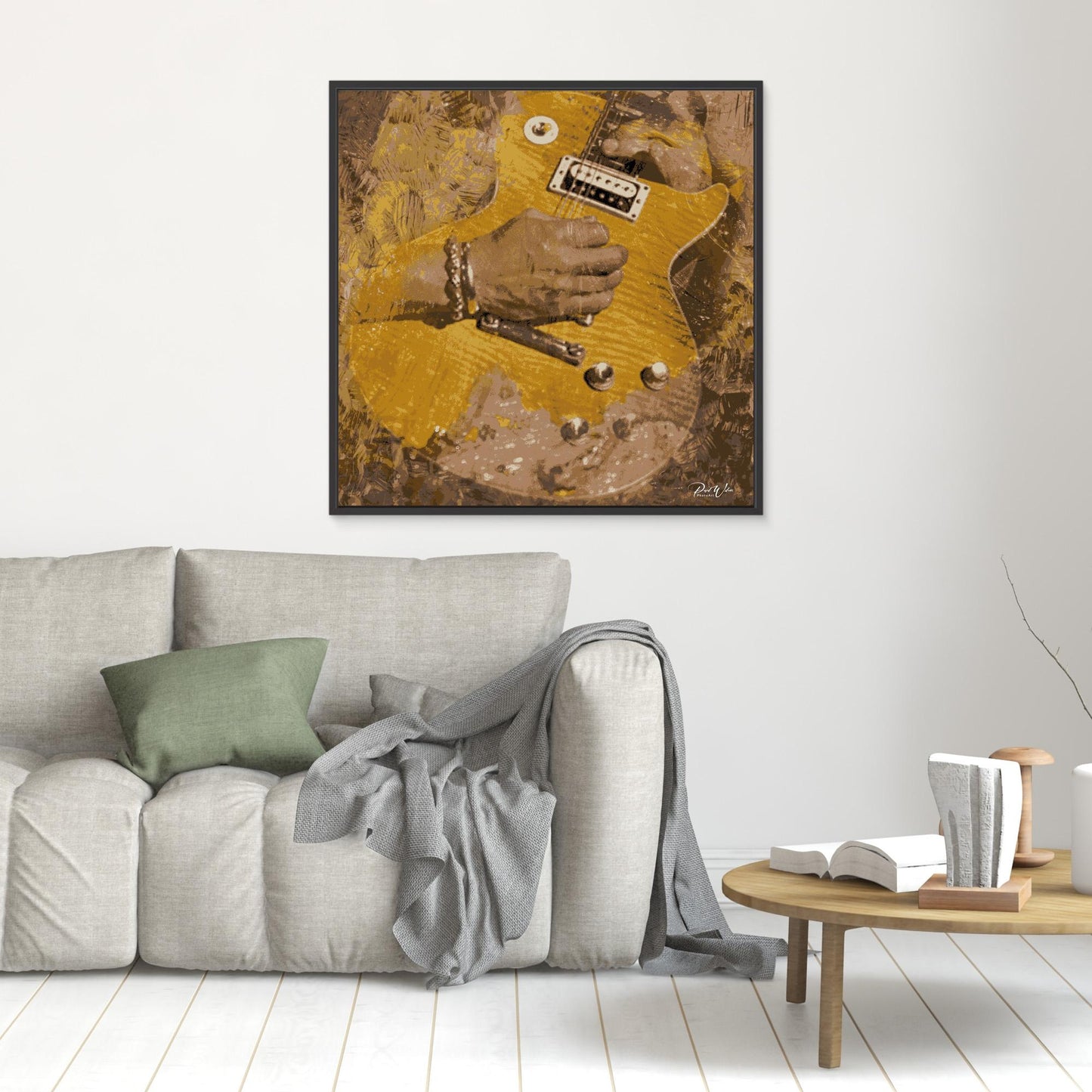 Guitar Player – Les Paul Style | Abstract Music Wall Art
