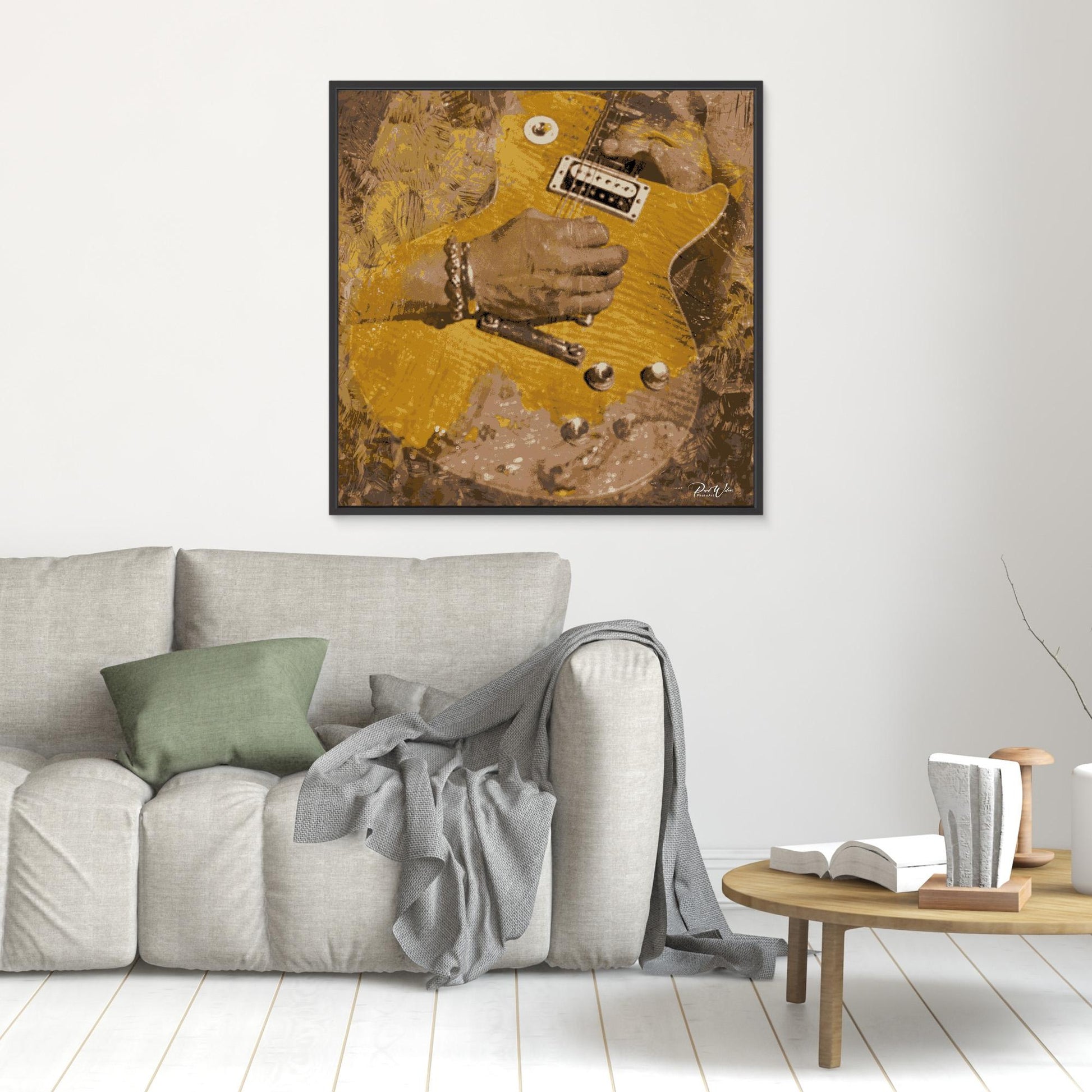 Guitar Player – Les Paul Style | Abstract Music Wall Art