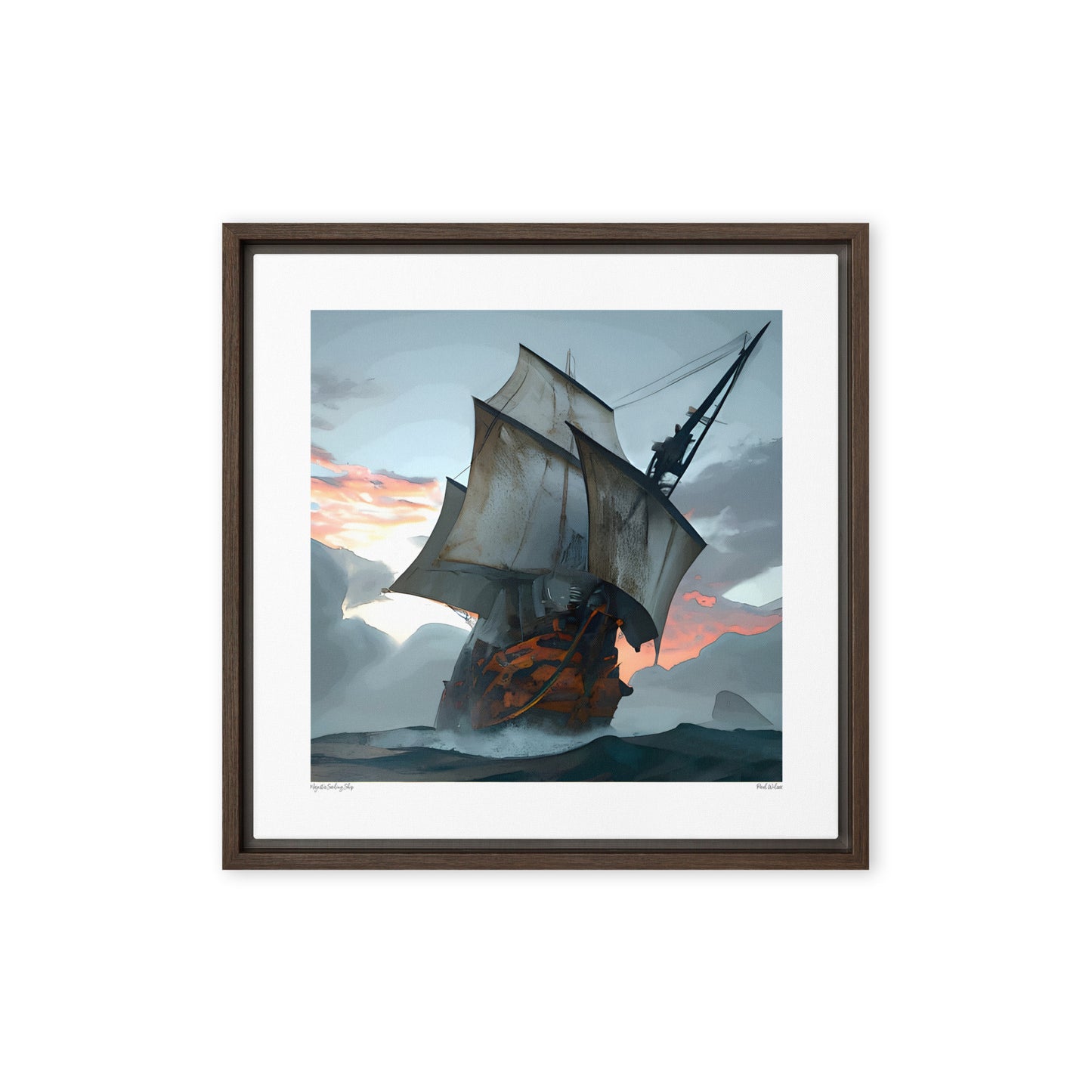 Majestic Sailing Ship Framed Canvas