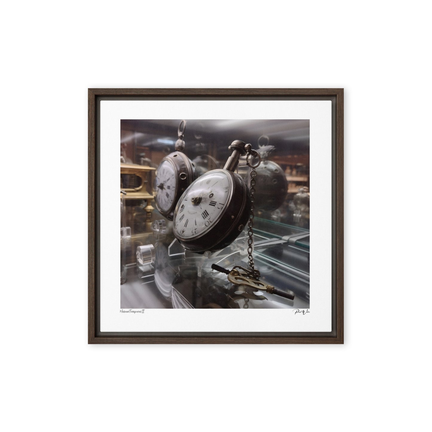 Museum Timepieces II Framed Canvas