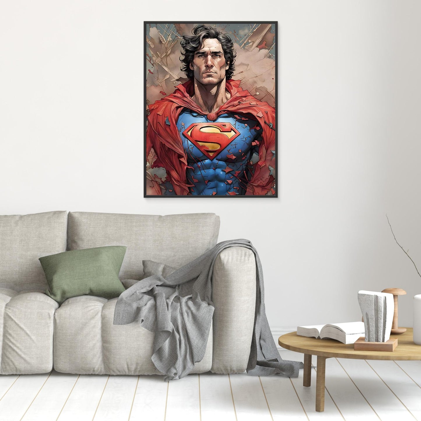 Man of Steel - Framed Canvas Print
