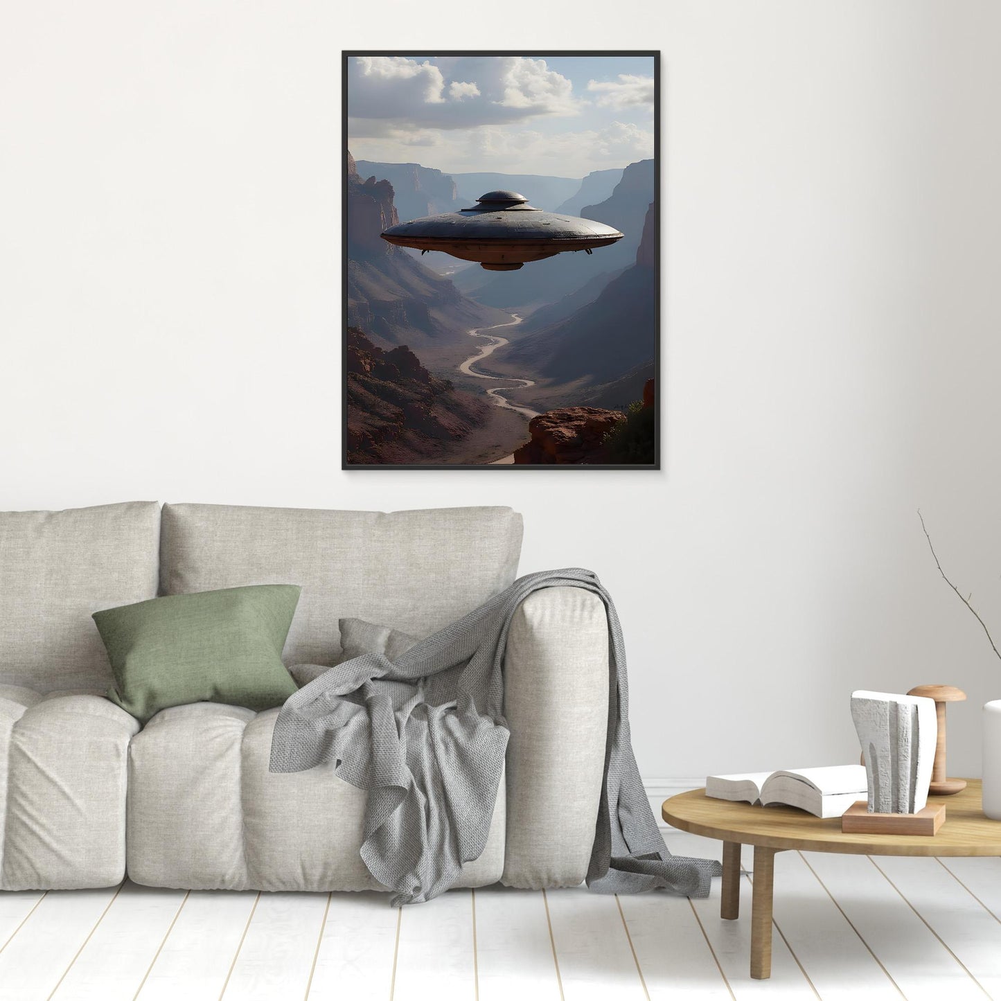 They're Here - UFO Grand Canyon - Canvas Art Print