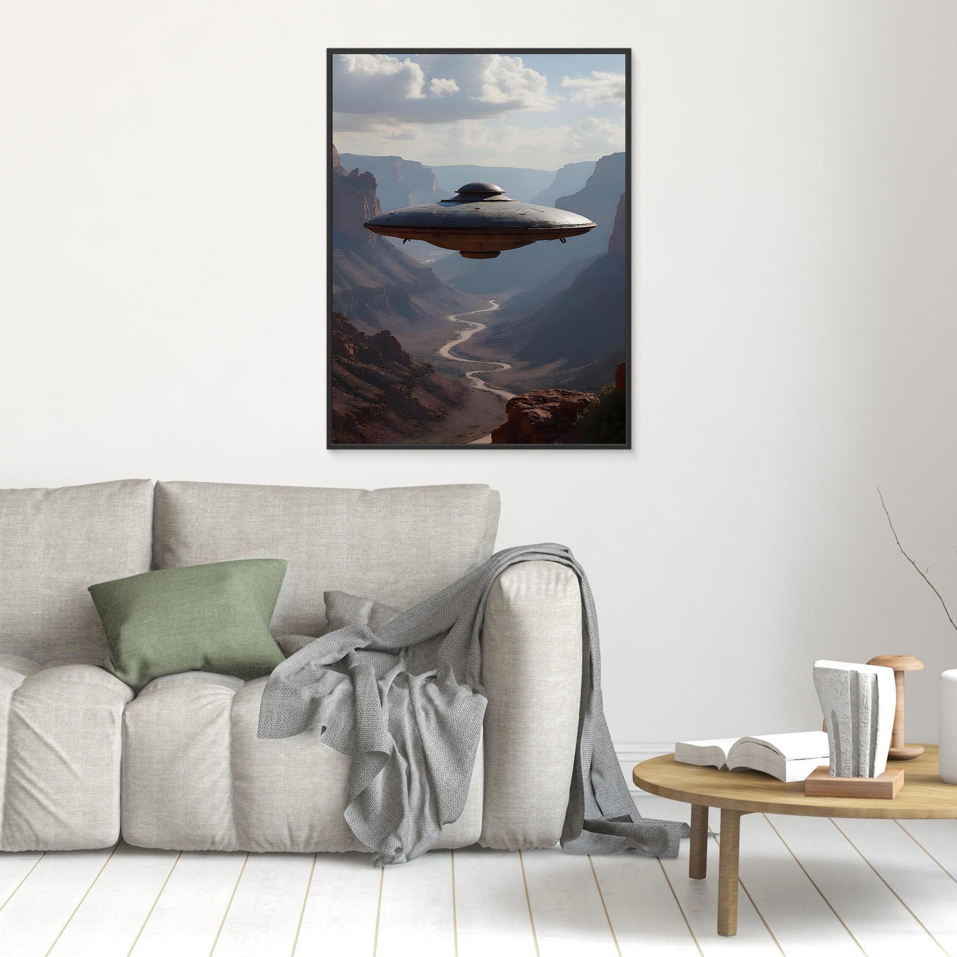 They're Here - UFO Grand Canyon - Canvas Art Print