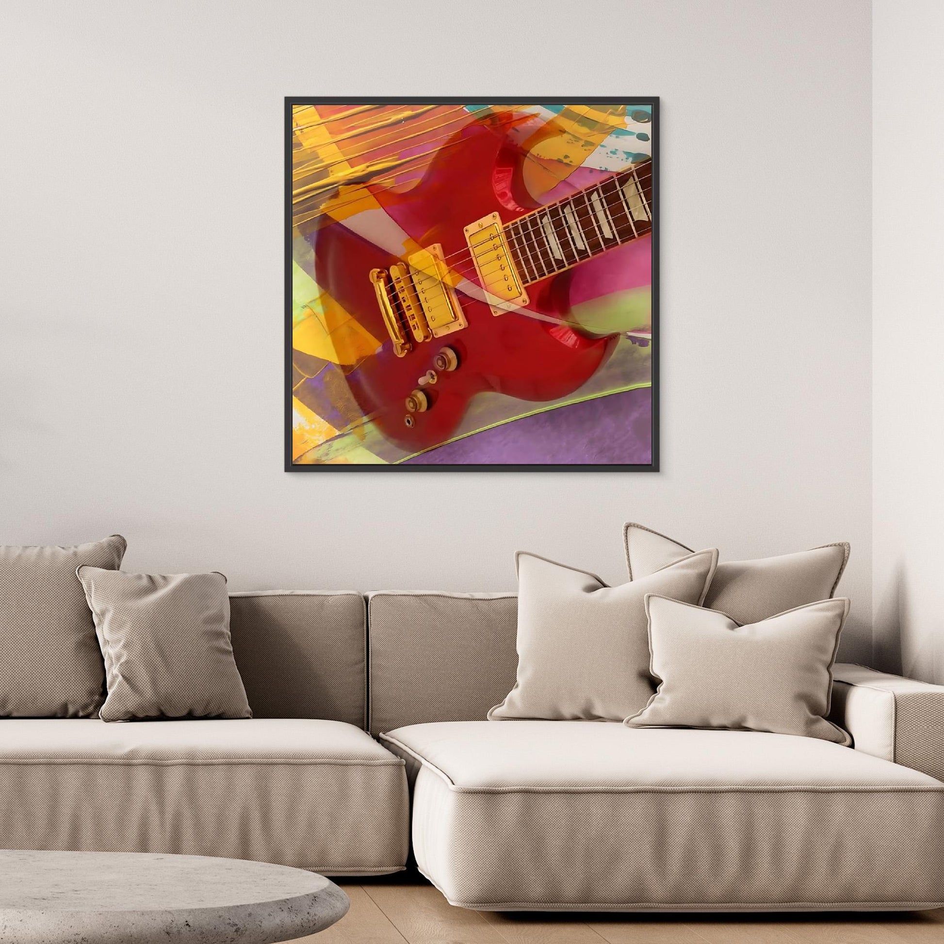 Color Chord — Framed Canvas Print