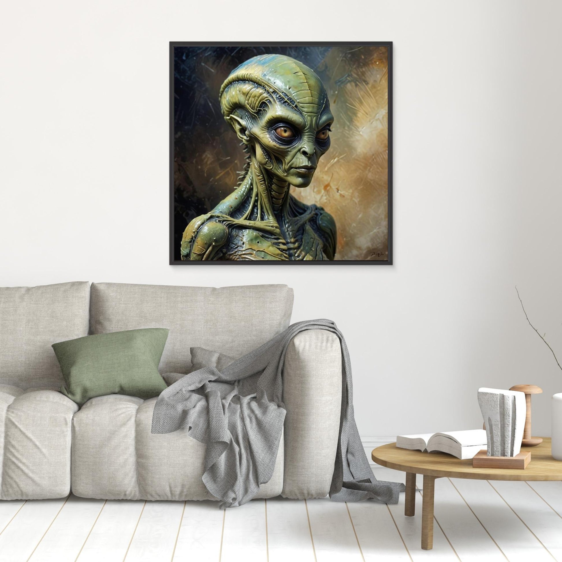 Female Alien - Framed Canvas Print