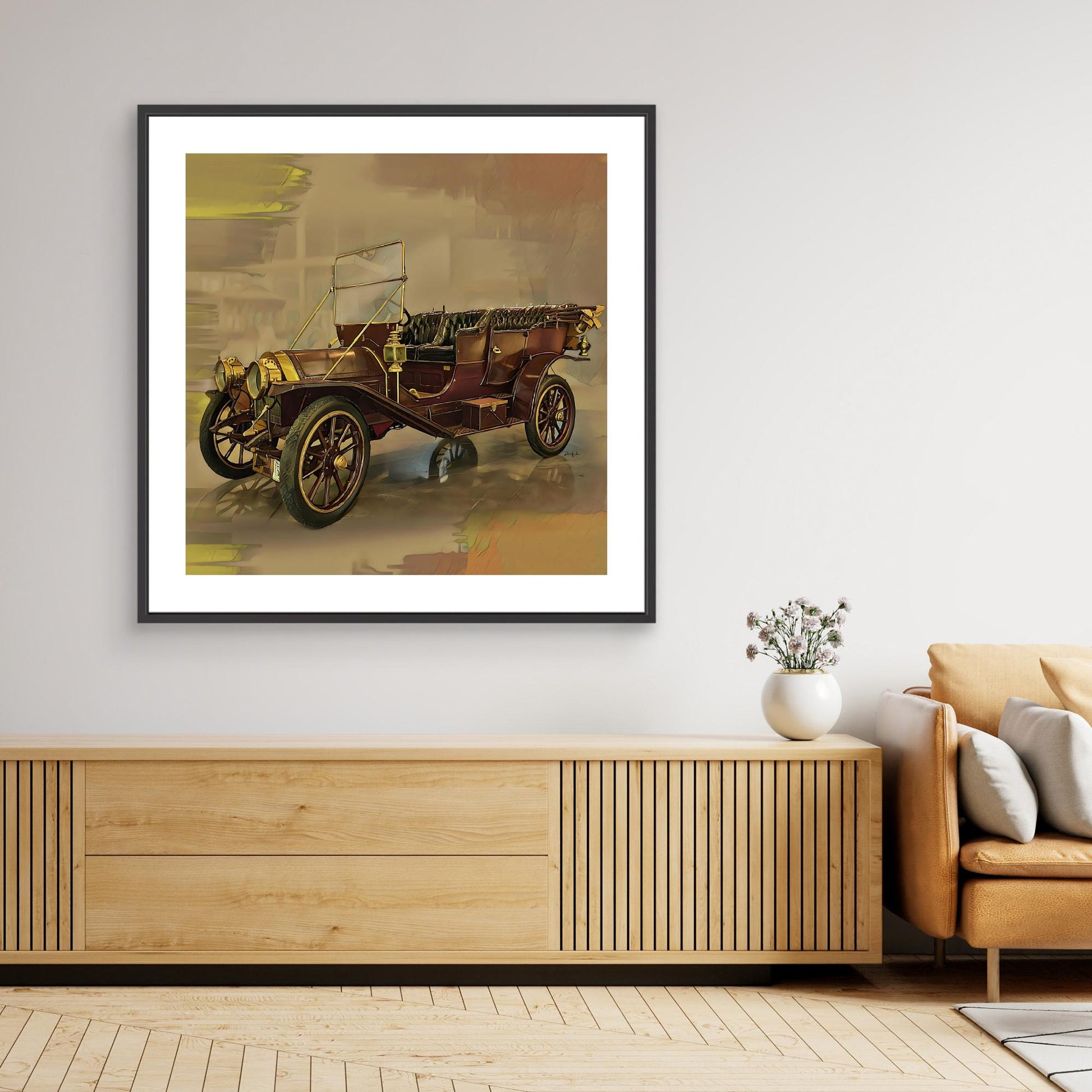 1910 Cadillac – Framed Canvas Print
