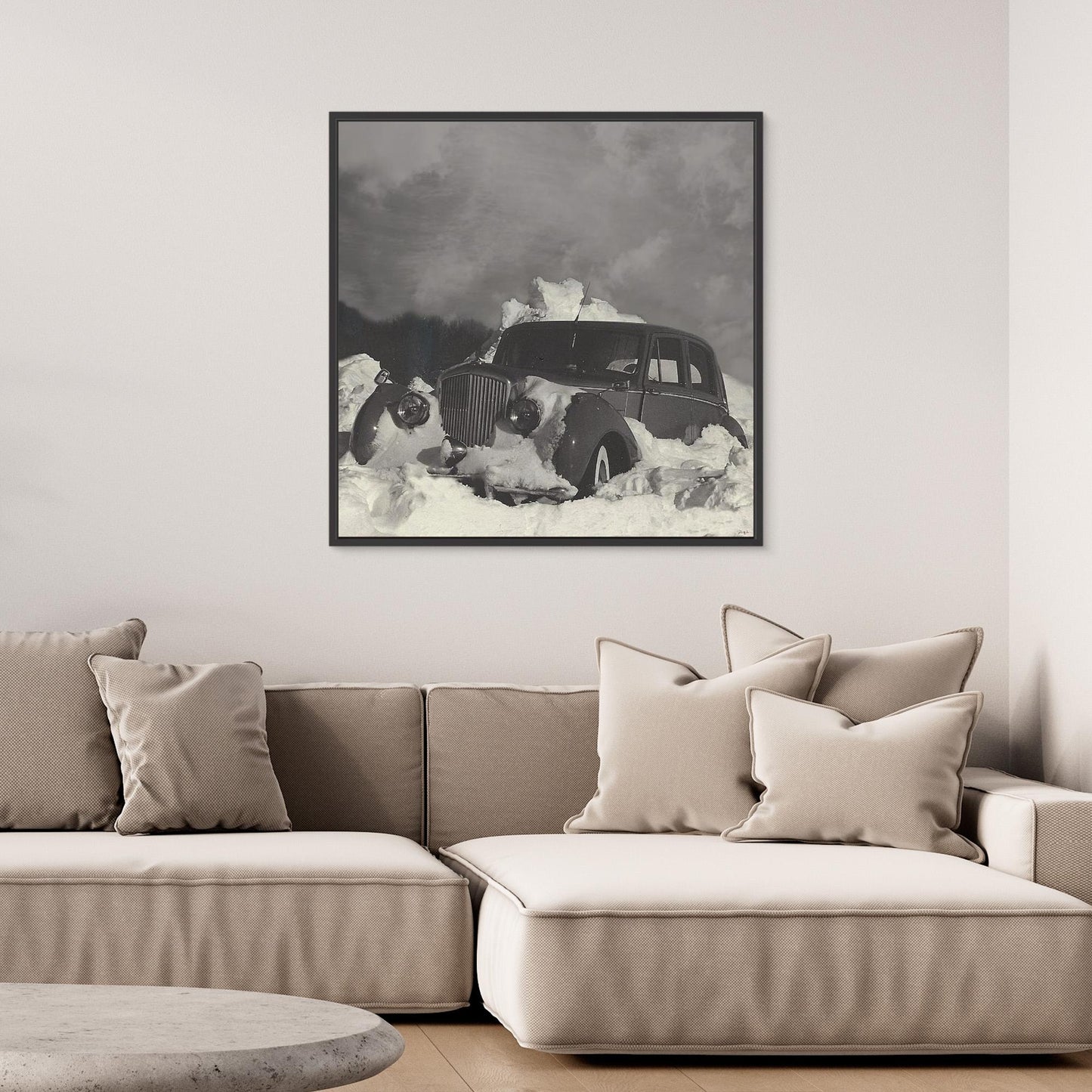 The Blizzard of 1978 — Framed Canvas Print
