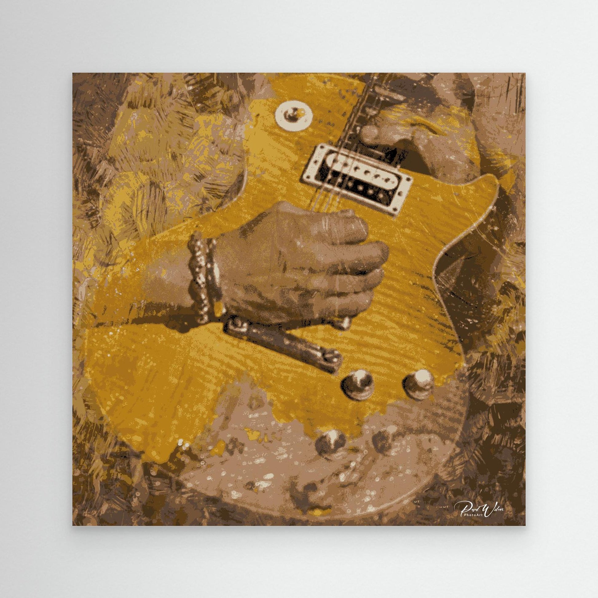 Guitar Player – Les Paul Style | Abstract Music Wall Art