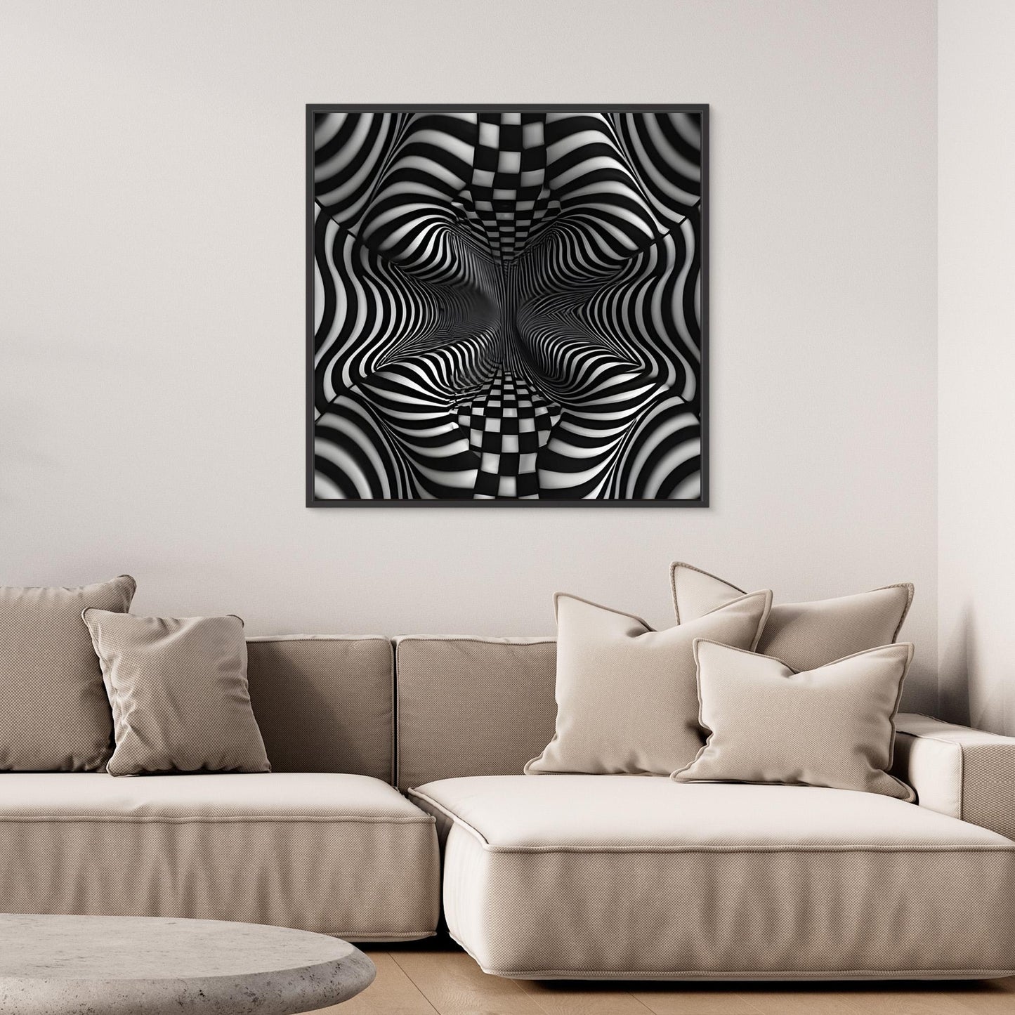 Infinite Corridor — Framed Canvas Print
