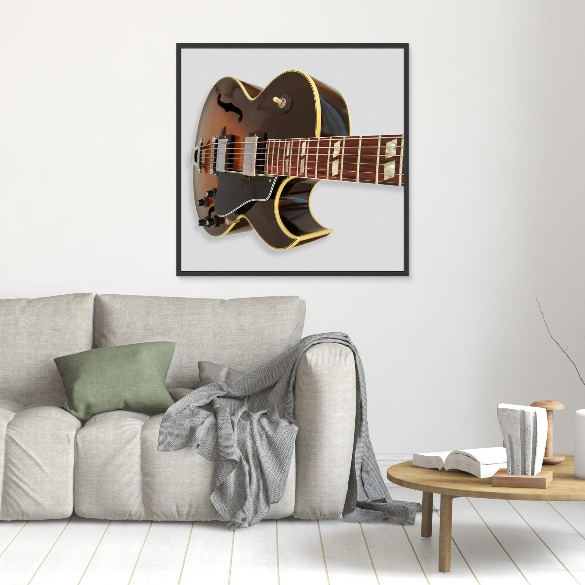 Gibson ES-175 Guitar — Framed Canvas Print