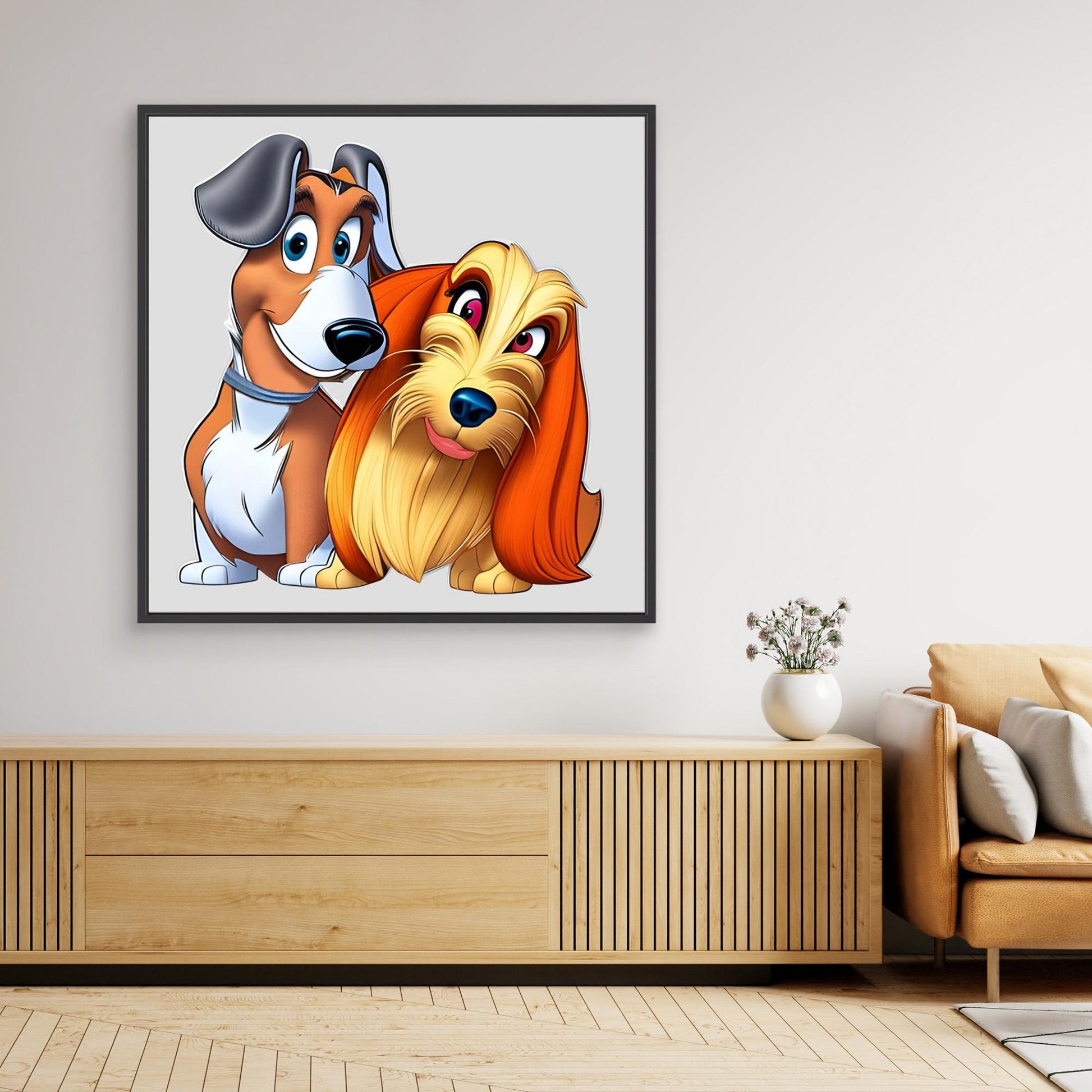 Best Friends - Framed Canvas Print