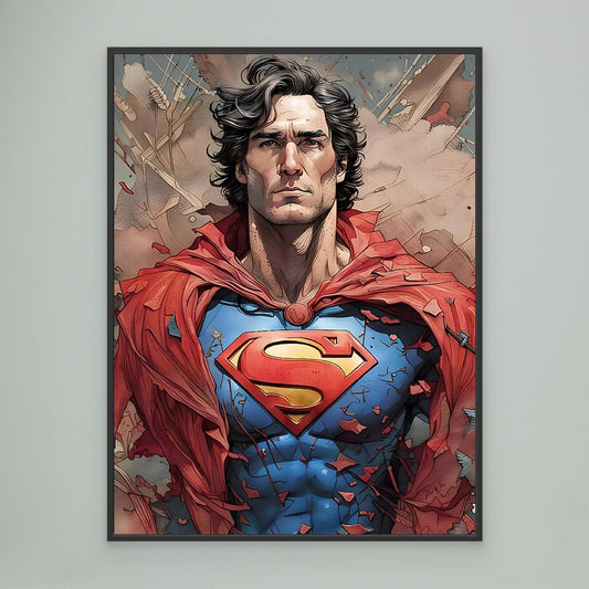 Man of Steel - Framed Canvas Print