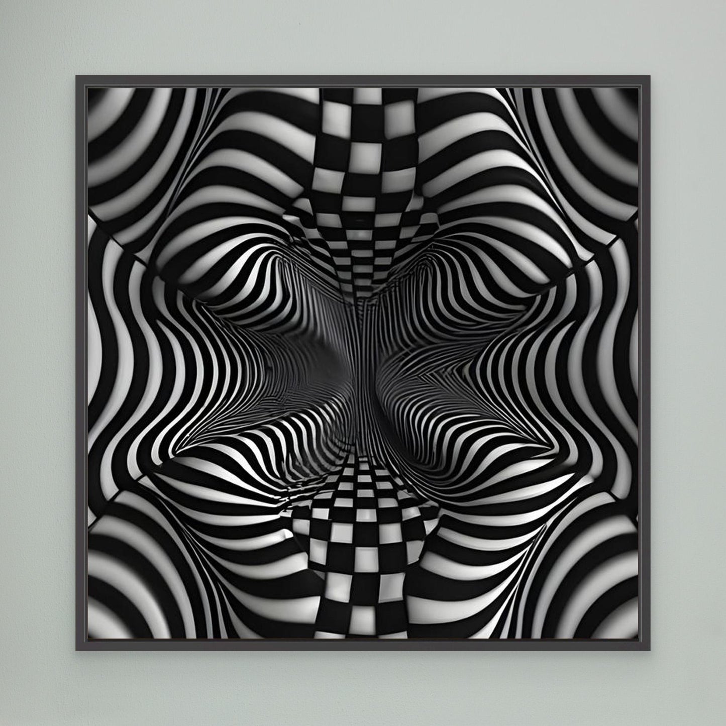 Infinite Corridor — Framed Canvas Print