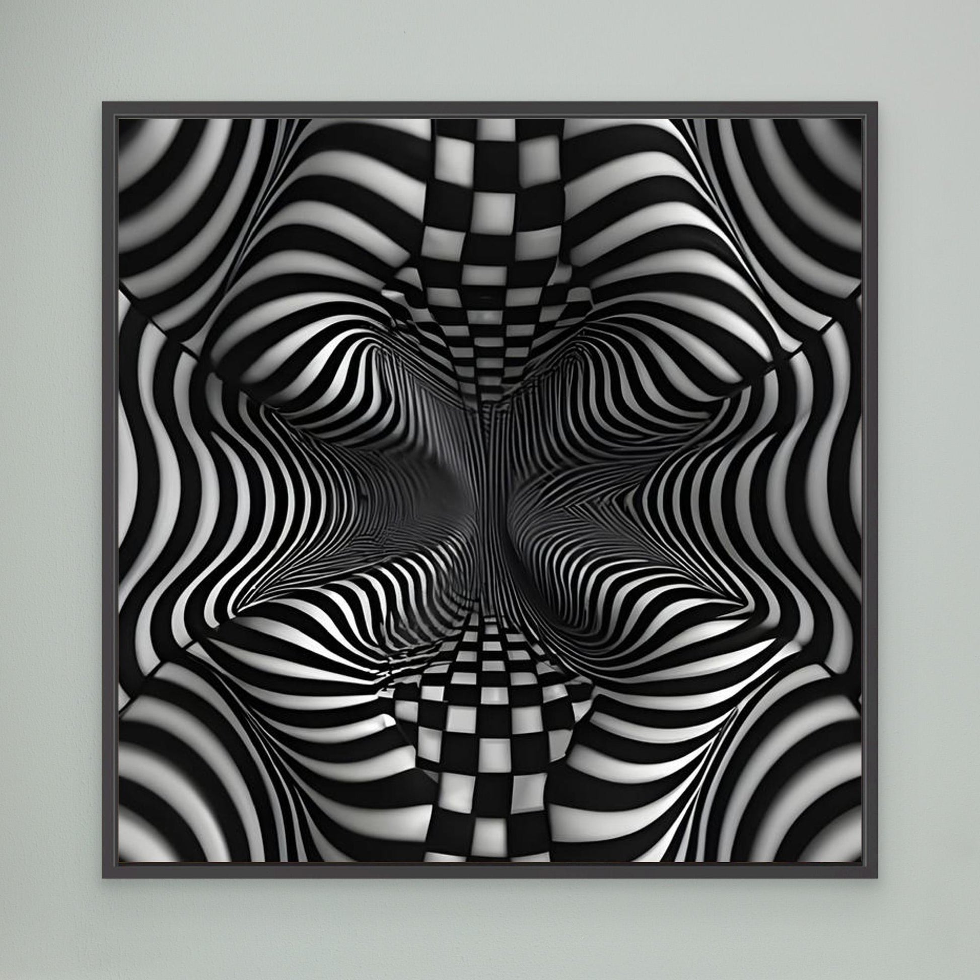 Infinite Corridor — Framed Canvas Print