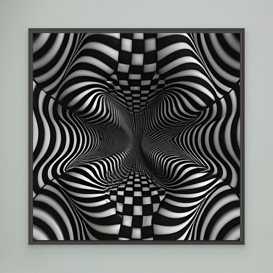 Infinite Corridor — Framed Canvas Print