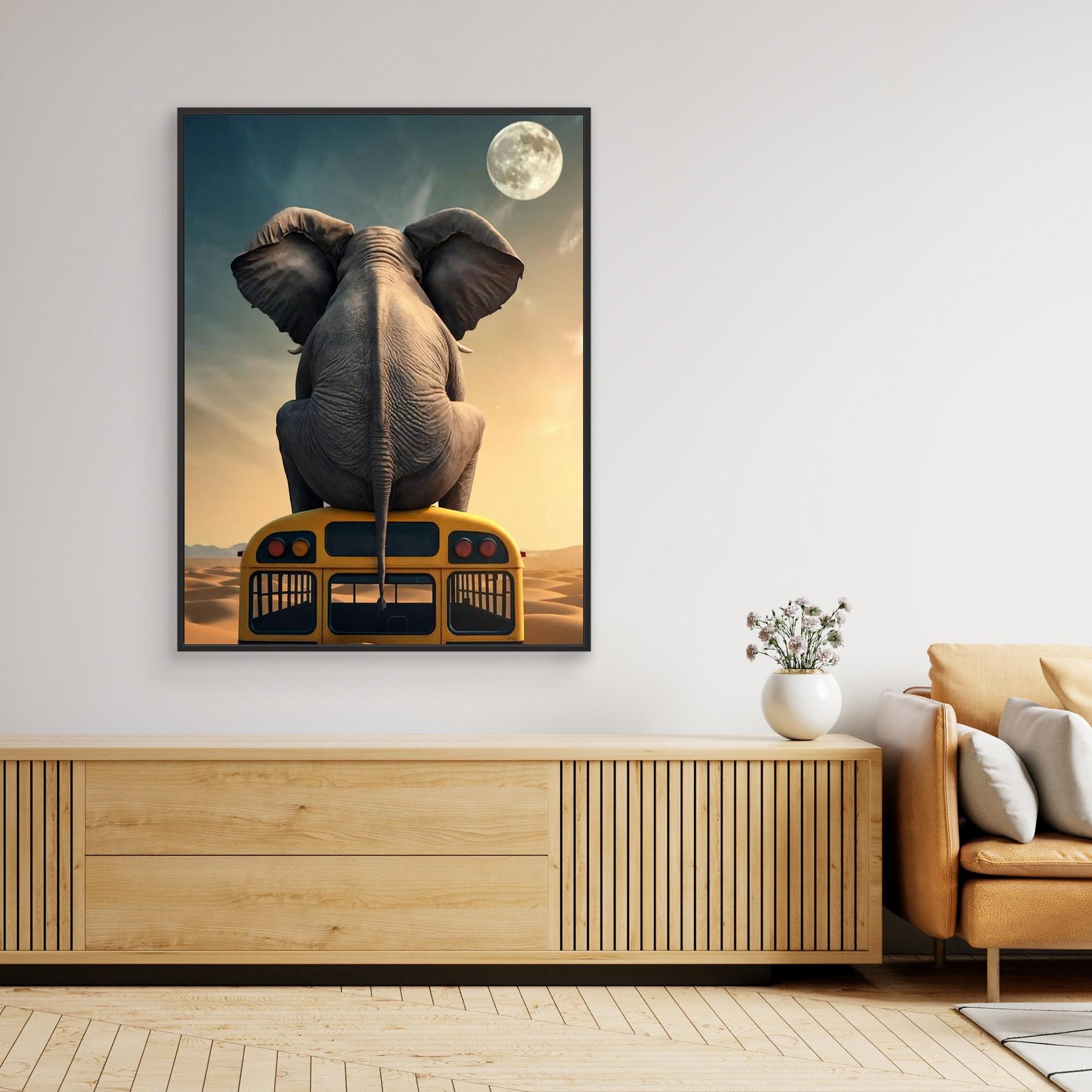 Just Relaxing — Framed Canvas Print